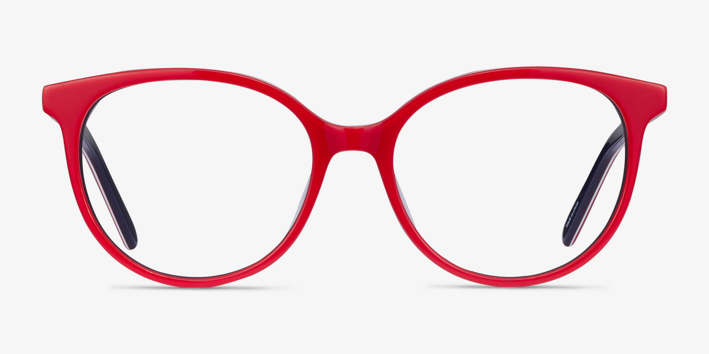 Patriot Red & Navy AcétateMontures de lunettes de vue d'EyeBuyDirect, Vue de Face