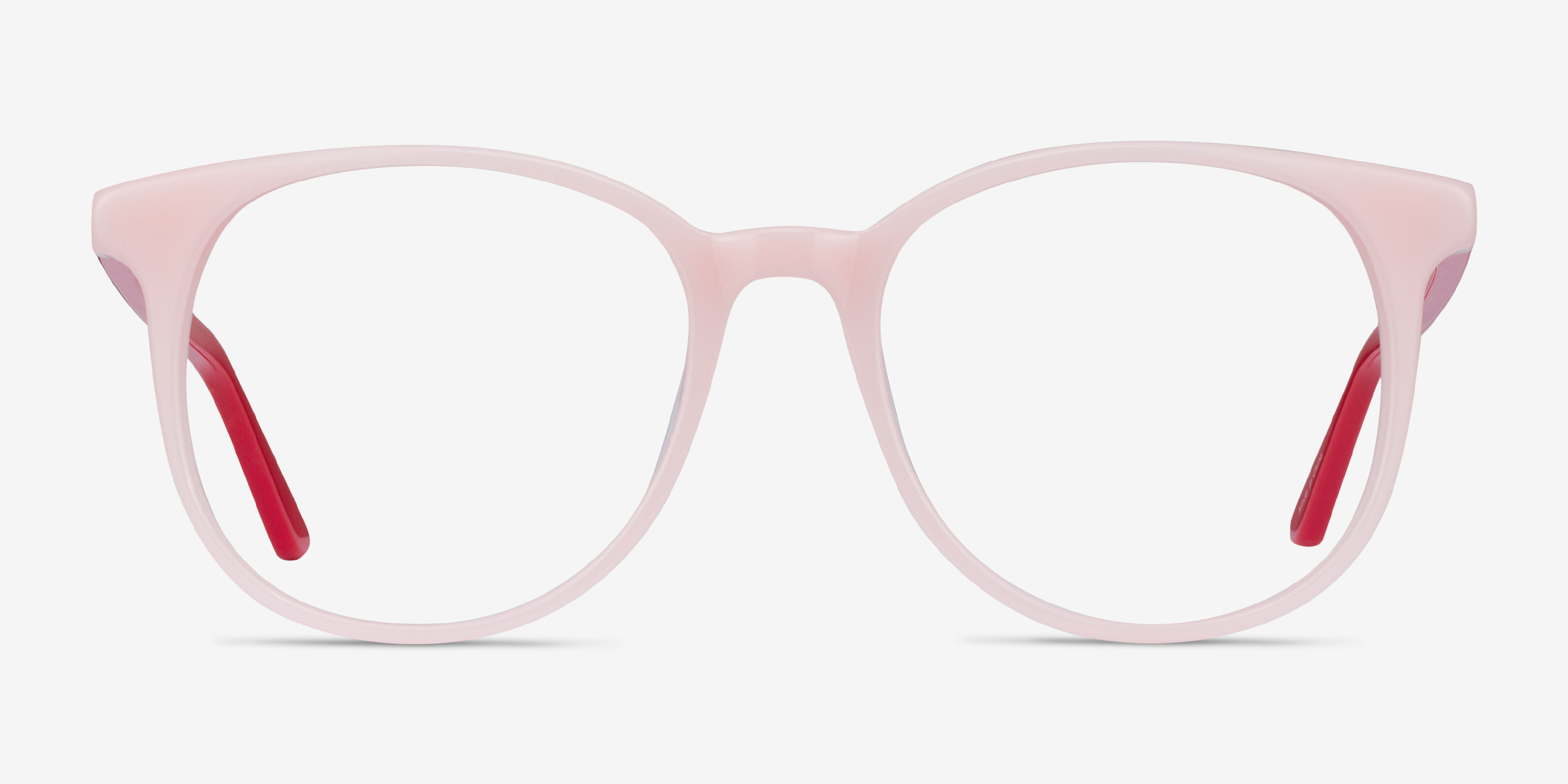 Solveig Pink & Red AcétateMontures de lunettes de vue d'EyeBuyDirect, Vue de Face