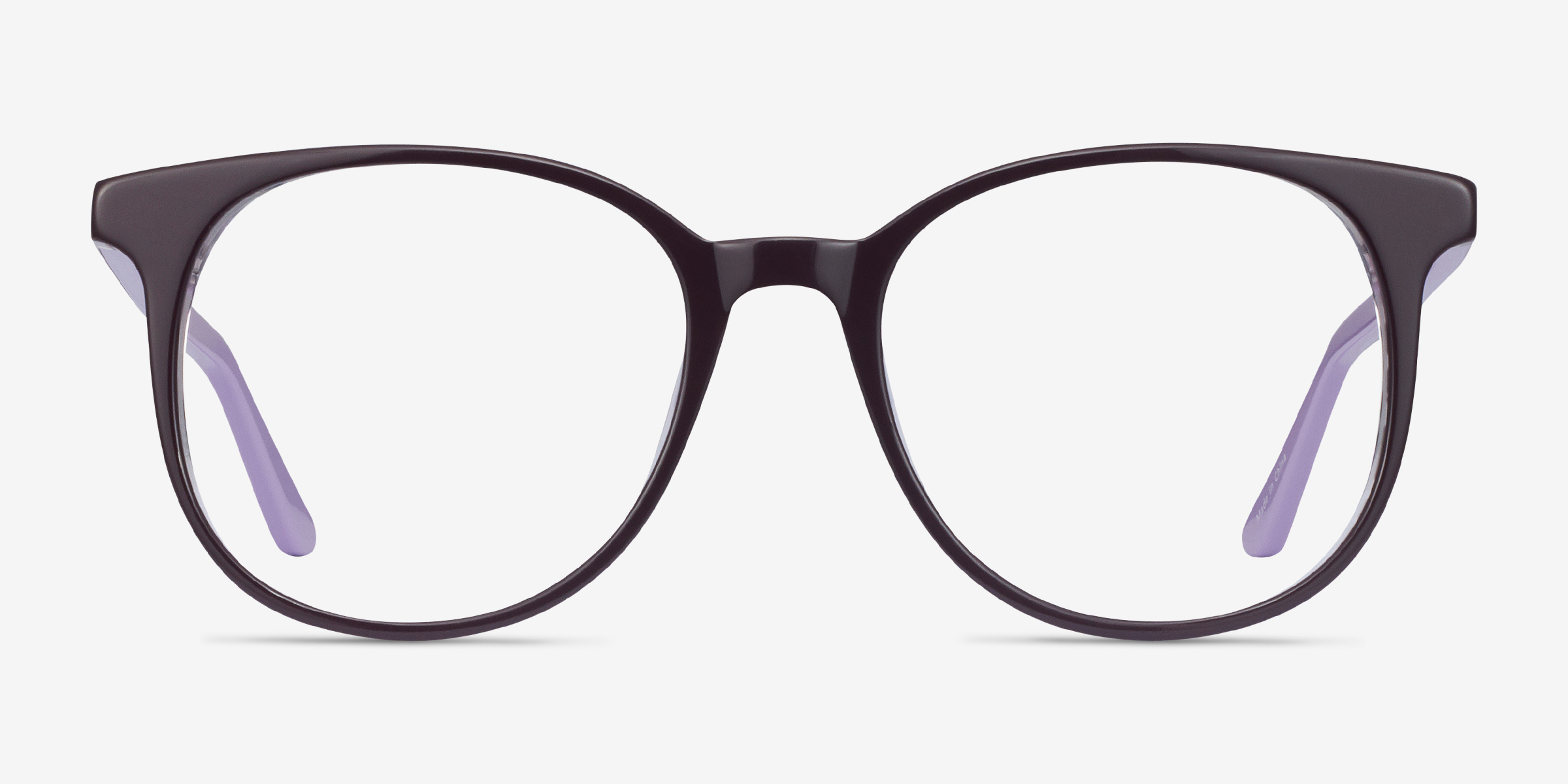 Solveig Violet AcétateMontures de lunettes de vue d'EyeBuyDirect, Vue de Face