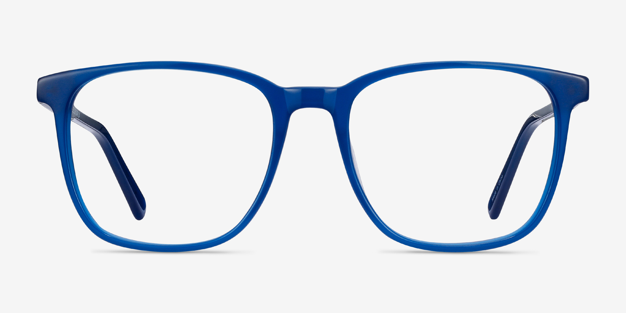 Finn Bleu AcétateMontures de lunettes de vue d'EyeBuyDirect, Vue de Face