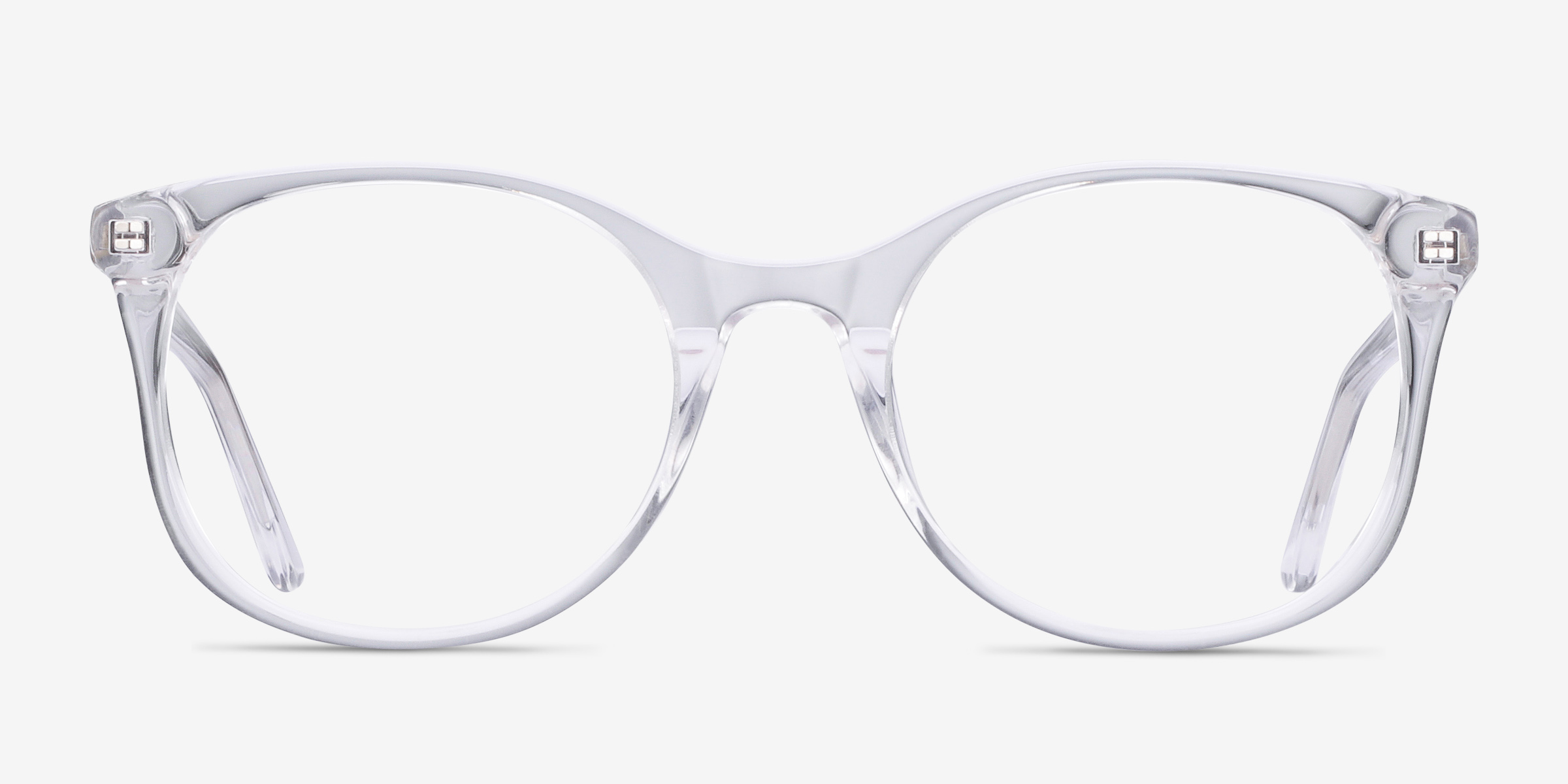 Greta Transparent AcétateMontures de lunettes de vue d'EyeBuyDirect, Vue de Face