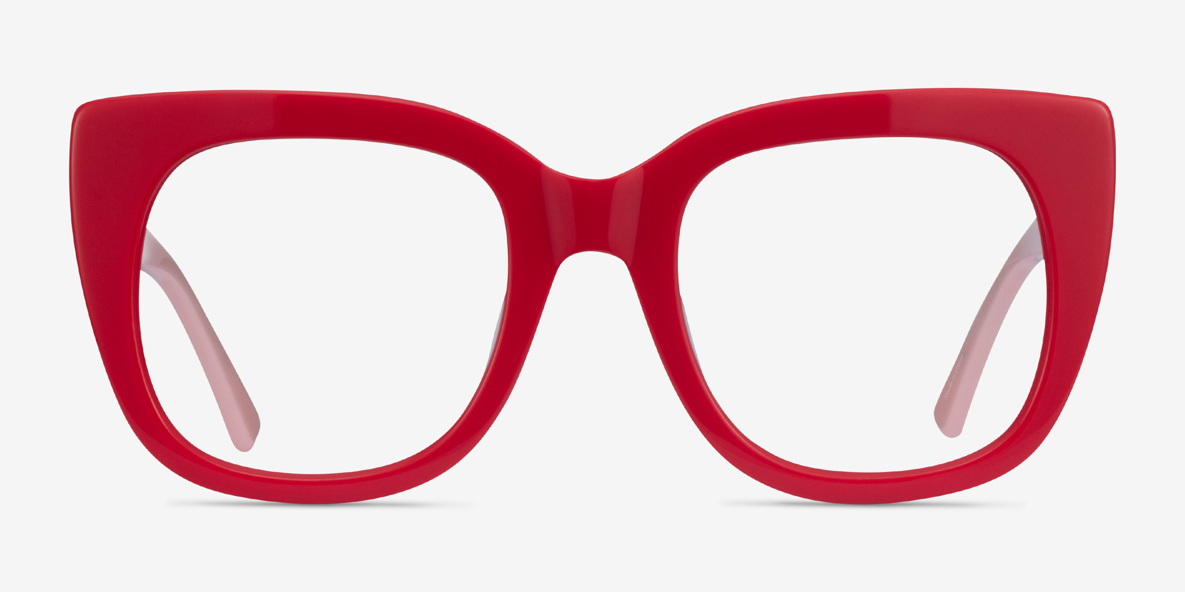 Unique Red & Pink AcétateMontures de lunettes de vue d'EyeBuyDirect, Vue de Face