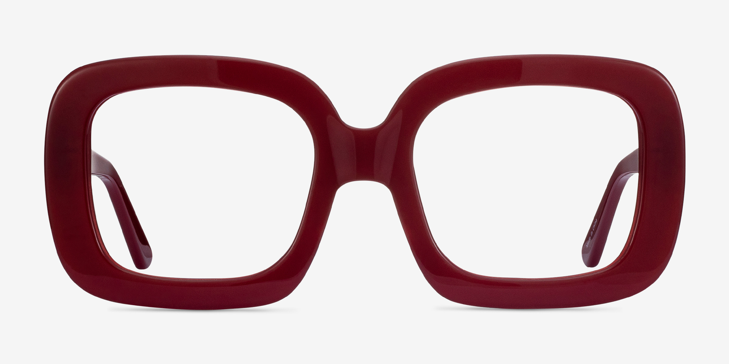 Gloria Burgundy AcétateMontures de lunettes de vue d'EyeBuyDirect, Vue de Face