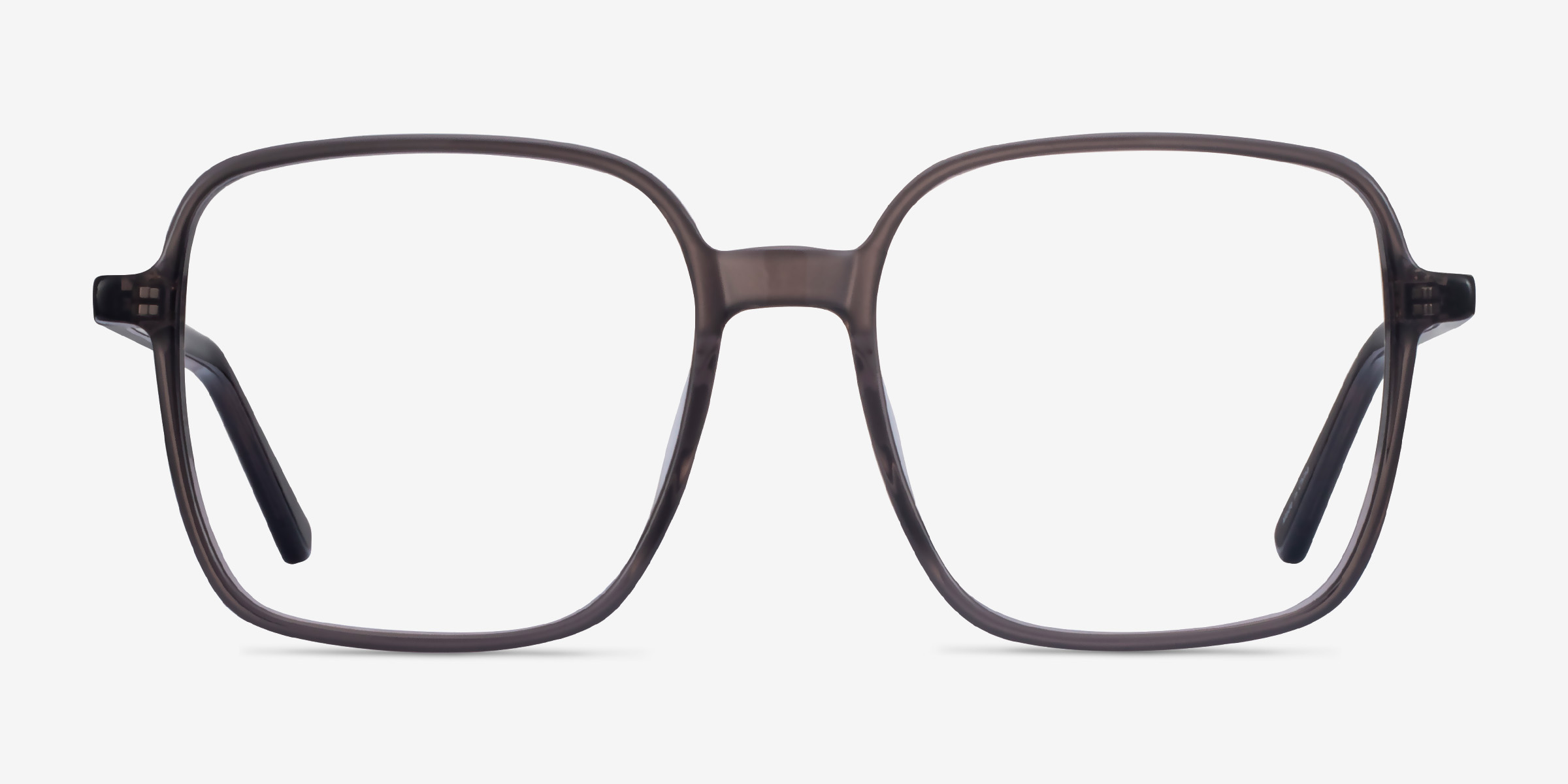 Sixto Gris AcétateMontures de lunettes de vue d'EyeBuyDirect, Vue de Face