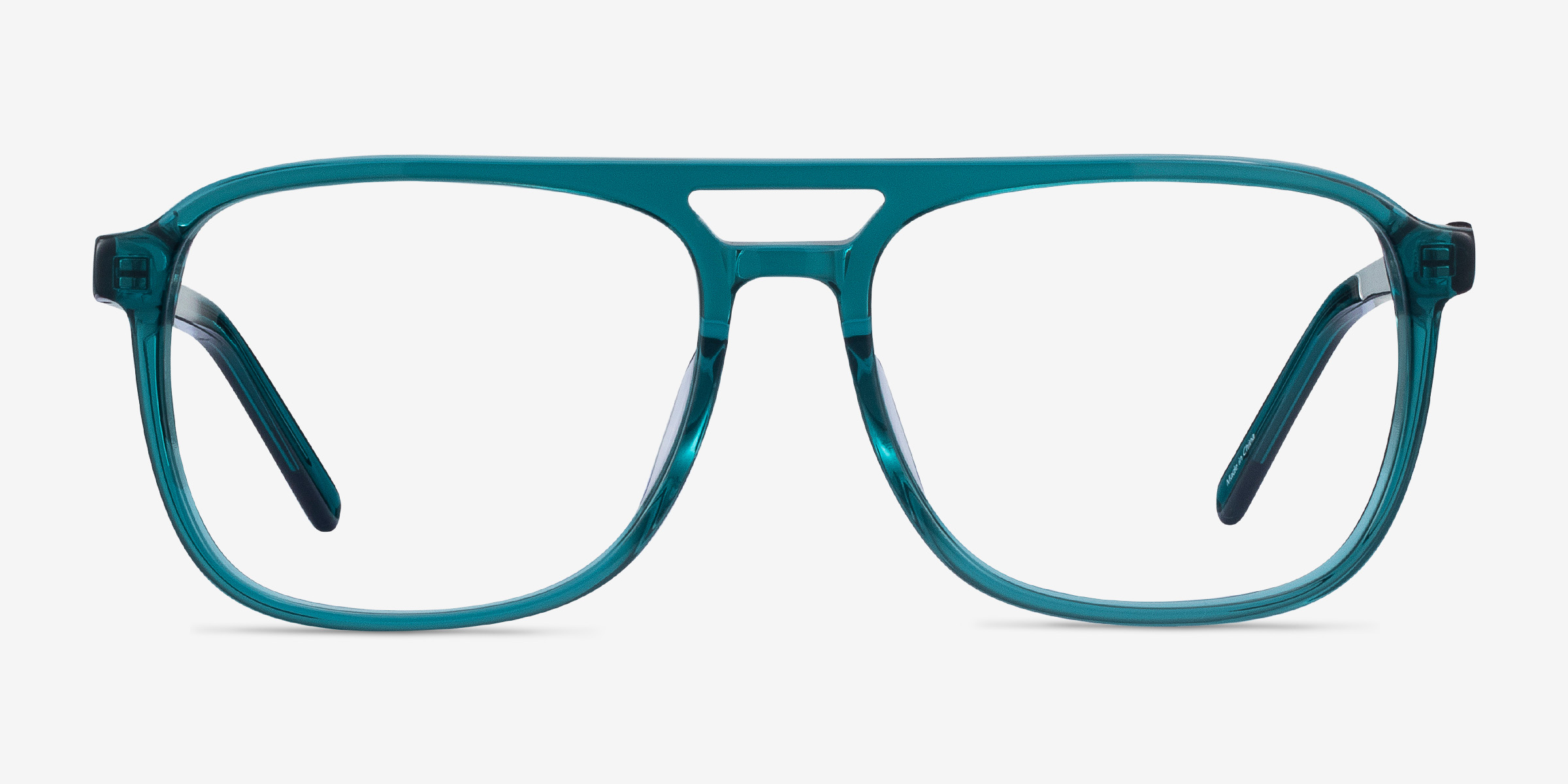 Russell Teal AcétateMontures de lunettes de vue d'EyeBuyDirect, Vue de Face