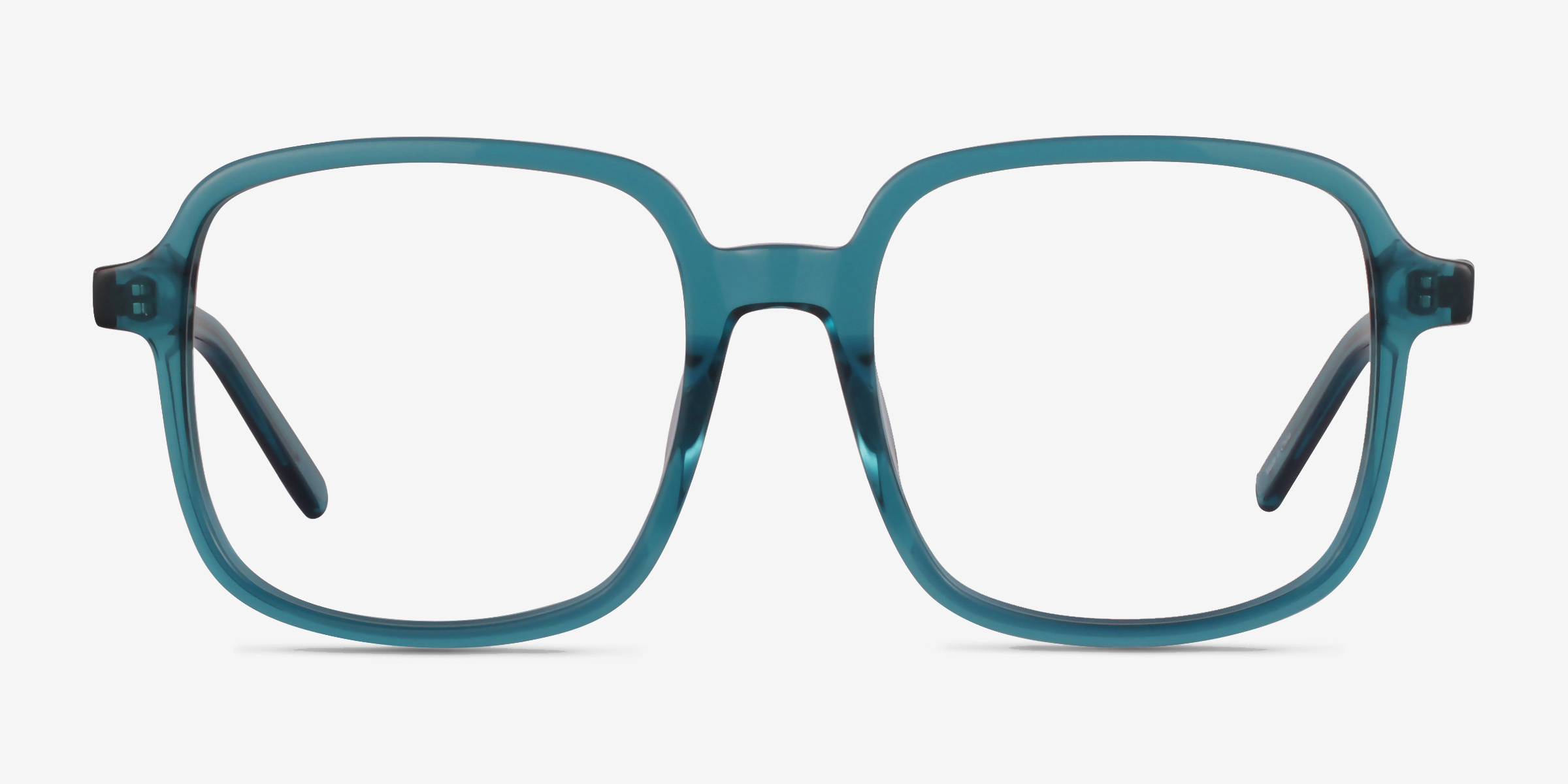 Gaston Teal AcétateMontures de lunettes de vue d'EyeBuyDirect, Vue de Face