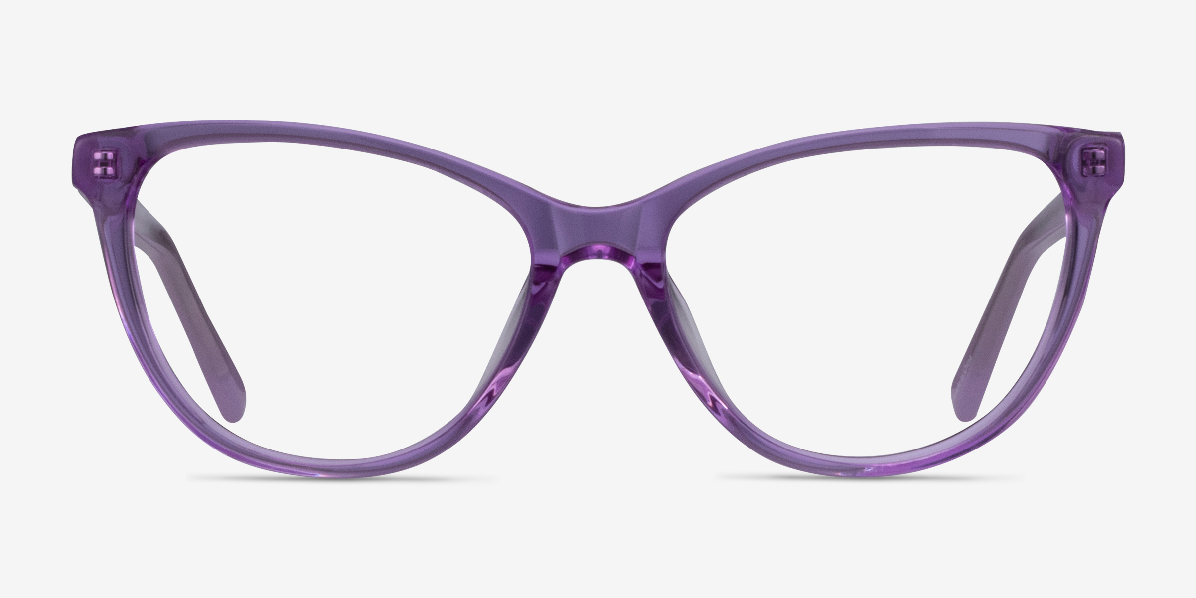 Sing Clear Purple AcétateMontures de lunettes de vue d'EyeBuyDirect, Vue de Face