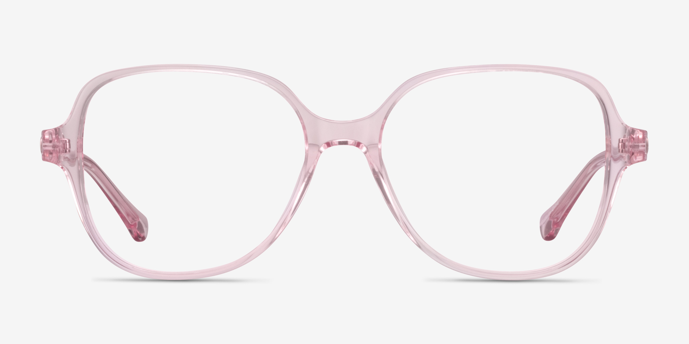 Precious Clear Pink AcétateMontures de lunettes de vue d'EyeBuyDirect, Vue de Face