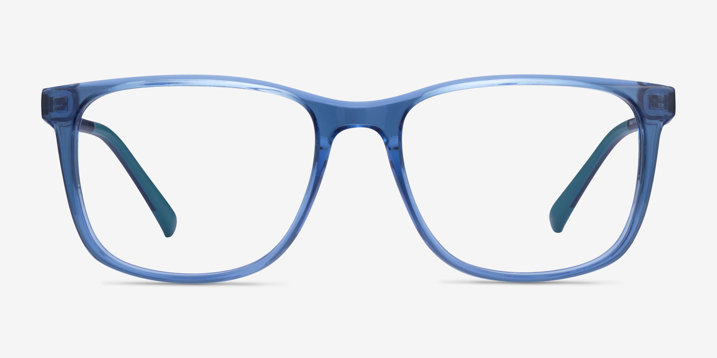 Freeze Clear Blue PlastiqueMontures de lunettes de vue d'EyeBuyDirect, Vue de Face
