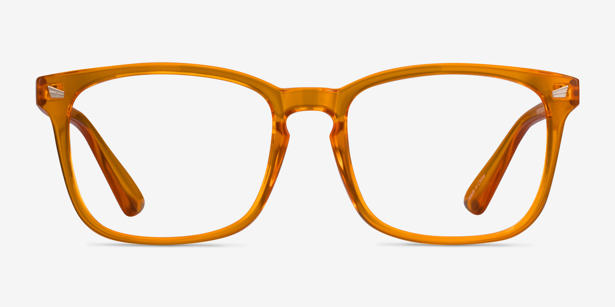 Hope Clear Orange PlastiqueMontures de lunettes de vue d'EyeBuyDirect, Vue de Face