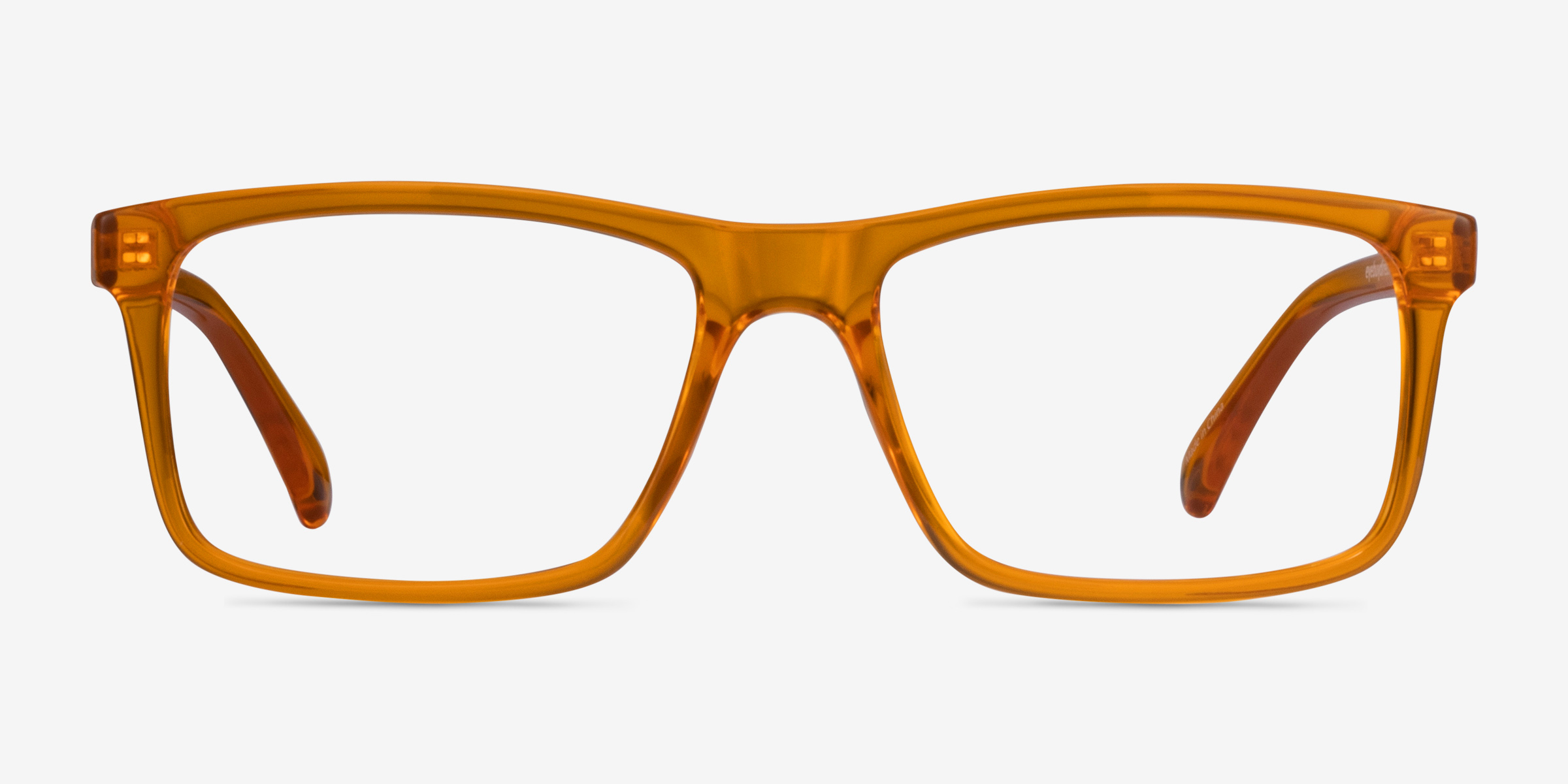 Community Clear Orange PlastiqueMontures de lunettes de vue d'EyeBuyDirect, Vue de Face
