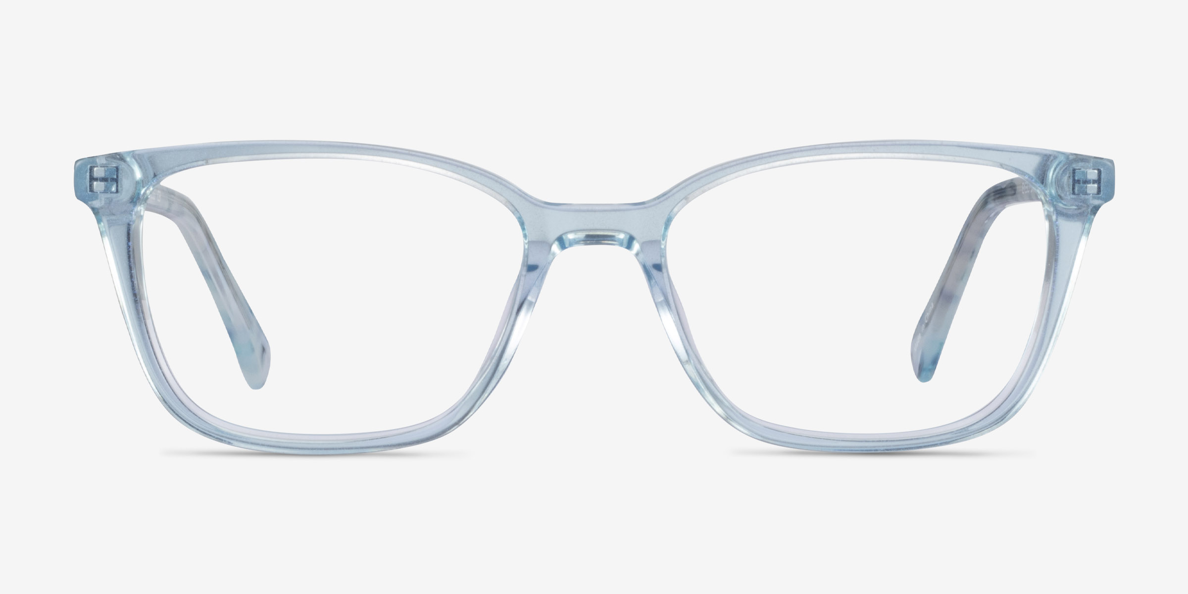 Cheesecake Clear Blue AcétateMontures de lunettes de vue d'EyeBuyDirect, Vue de Face