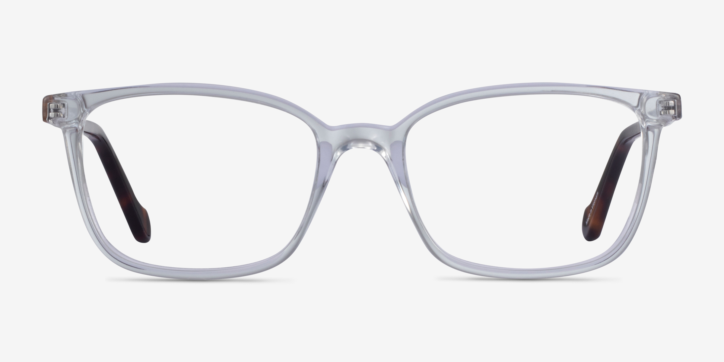 Travel Clear Tortoise AcétateMontures de lunettes de vue d'EyeBuyDirect, Vue de Face