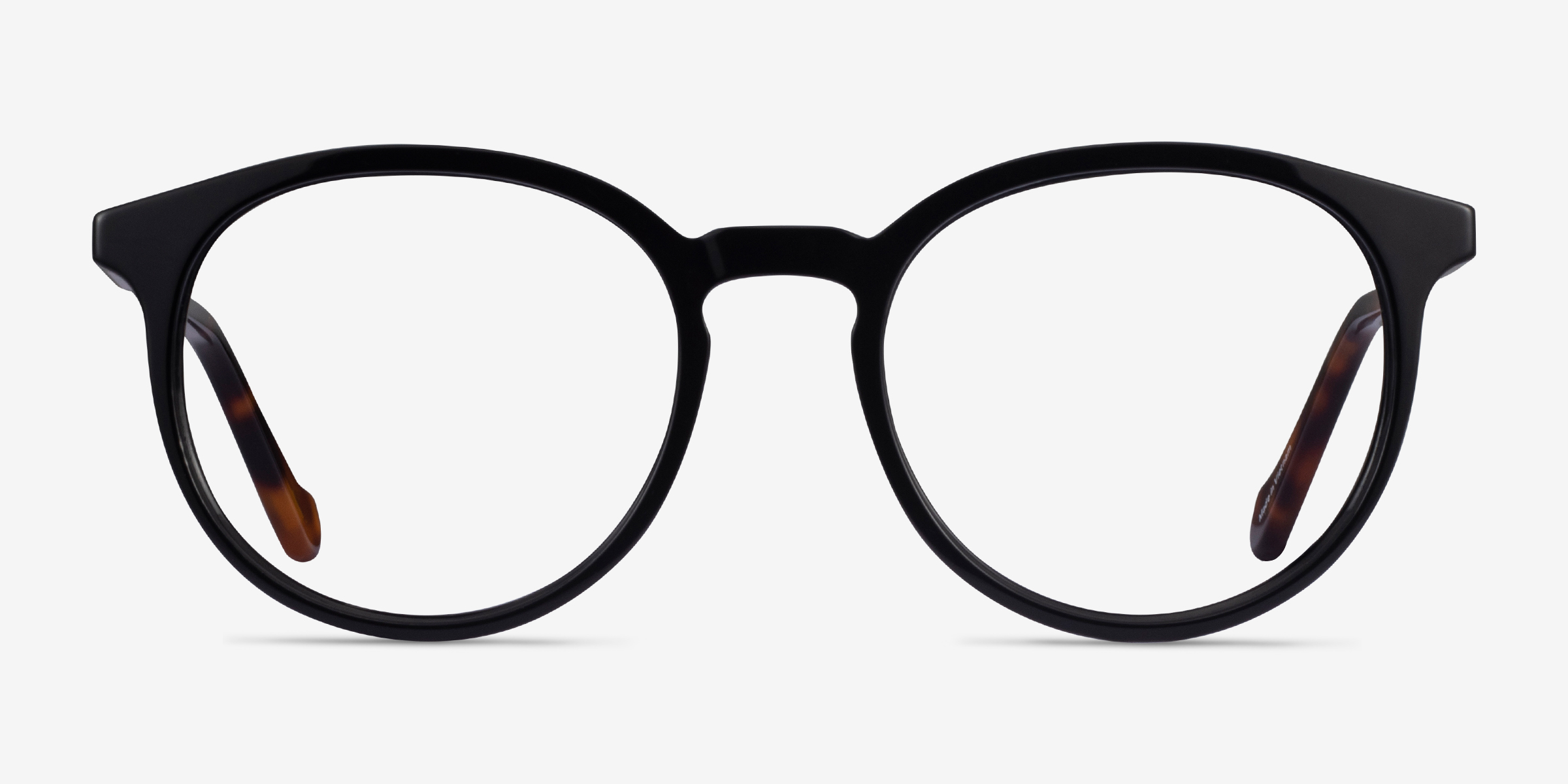 Saturn Black Tortoise AcétateMontures de lunettes de vue d'EyeBuyDirect, Vue de Face