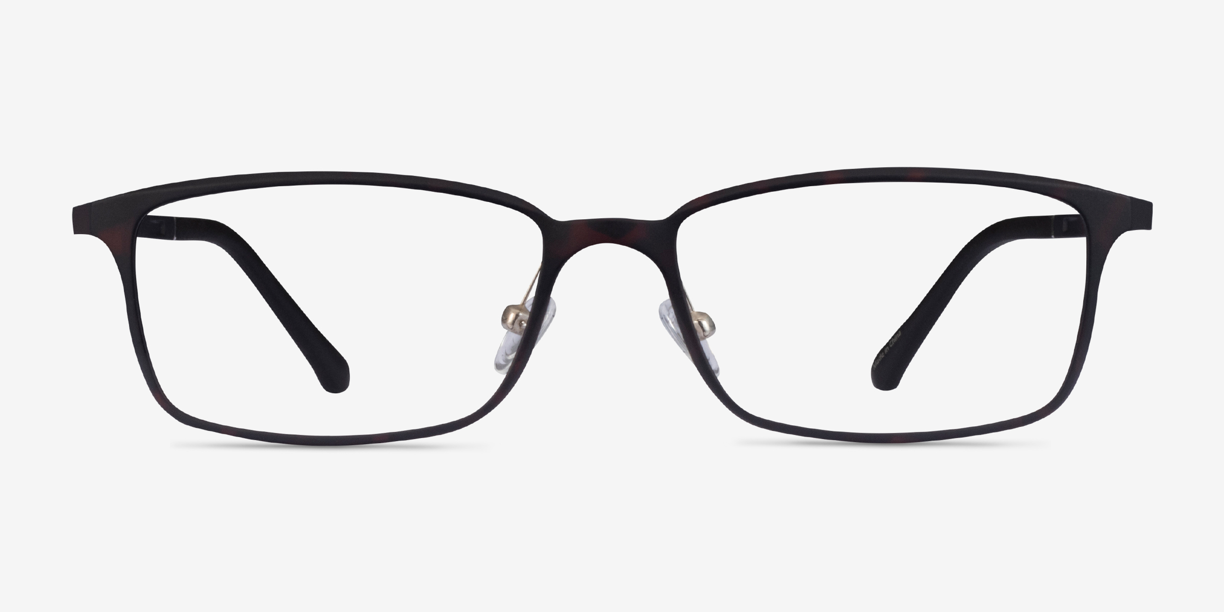 Modest Matte Tortoise PlastiqueMontures de lunettes de vue d'EyeBuyDirect, Vue de Face
