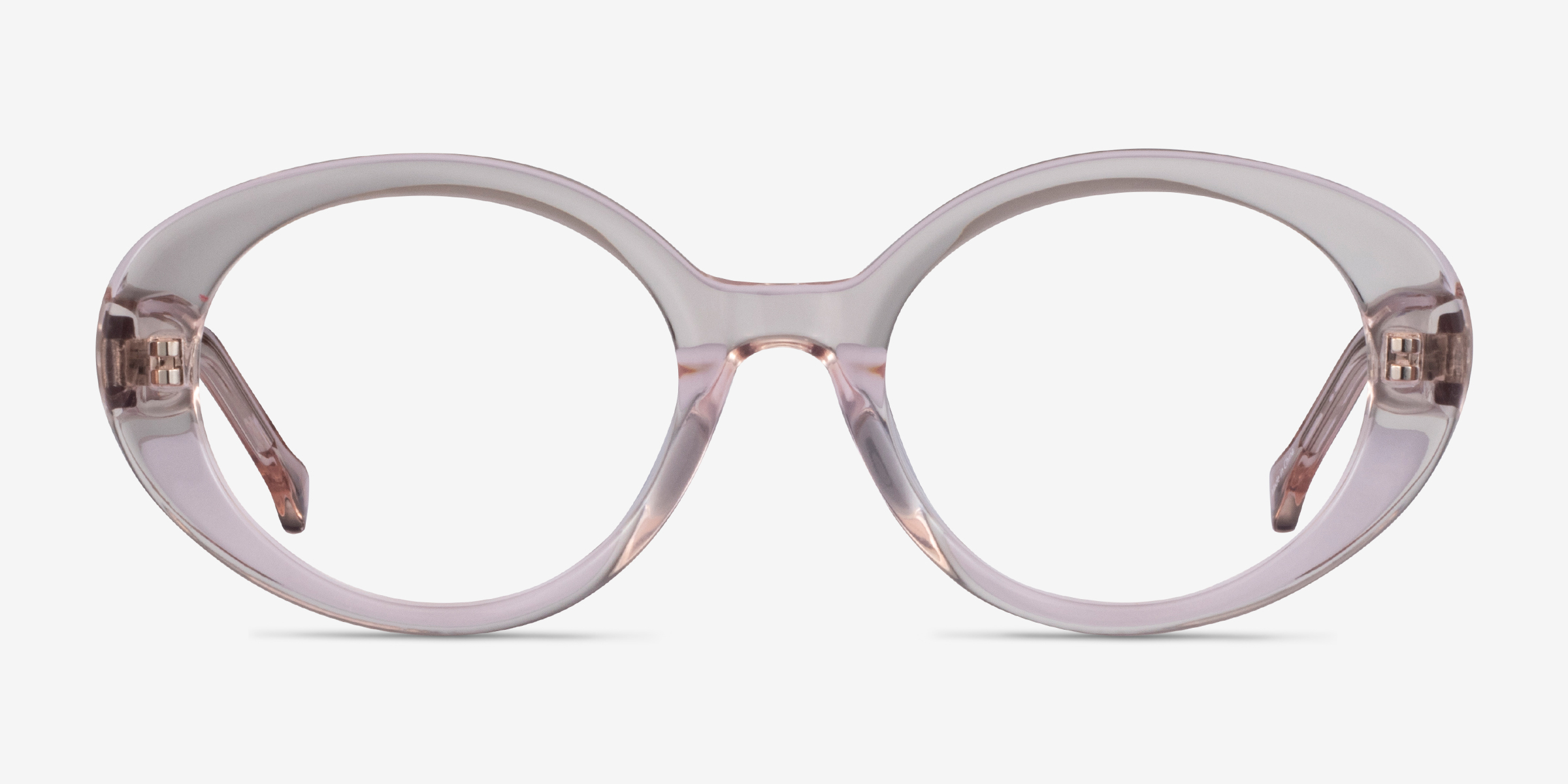 Bree Clear Beige AcétateMontures de lunettes de vue d'EyeBuyDirect, Vue de Face