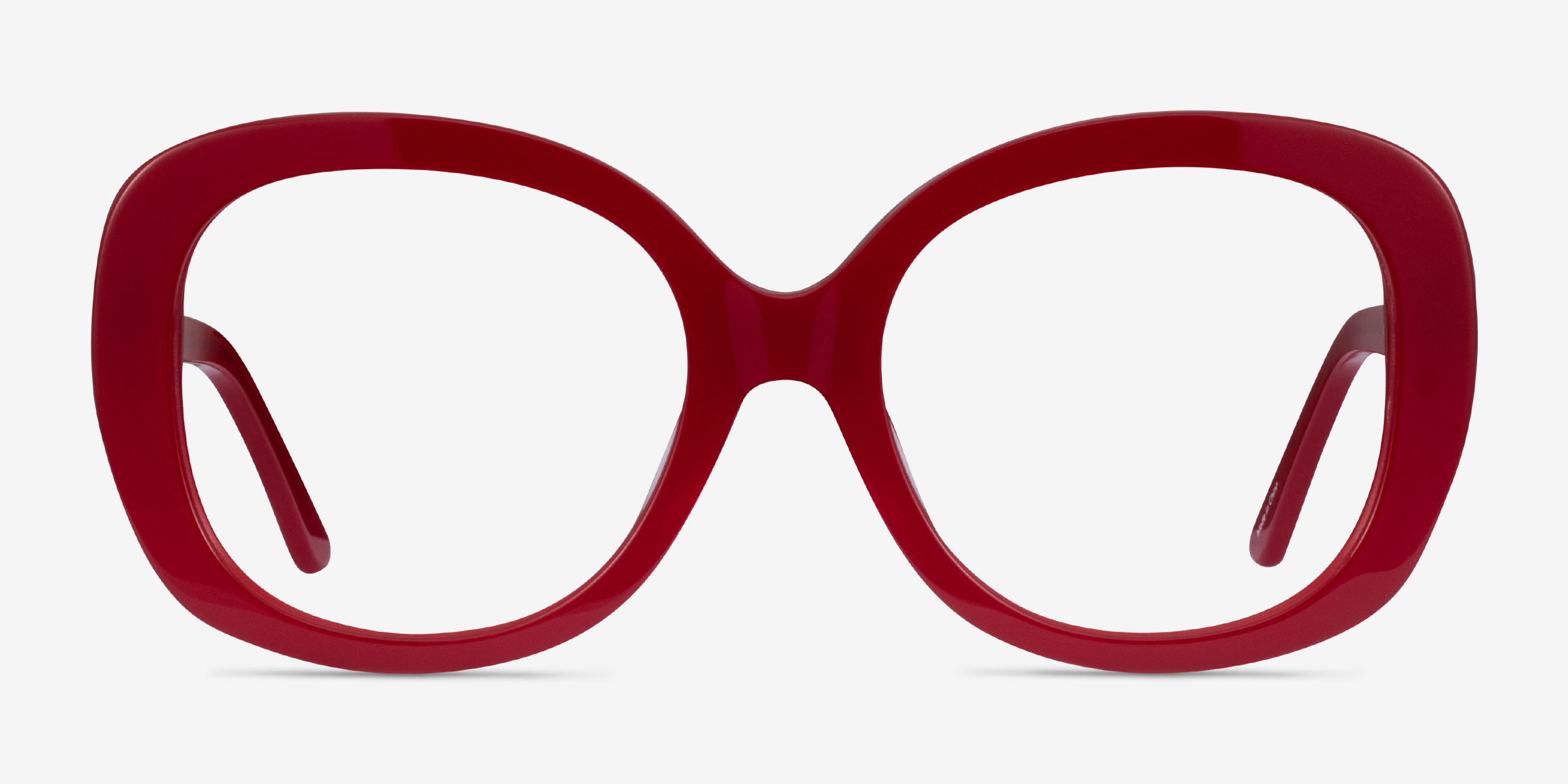 Tess Burgundy AcétateMontures de lunettes de vue d'EyeBuyDirect, Vue de Face