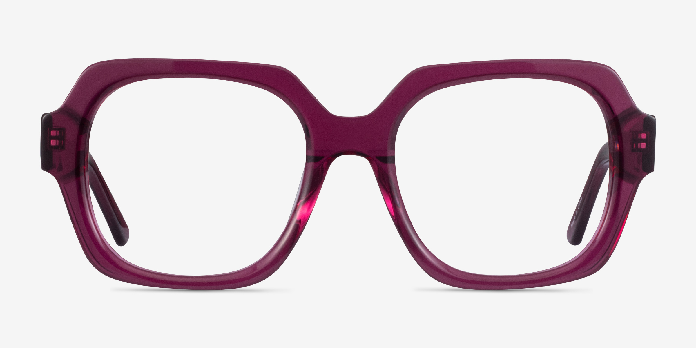 Ellen Clear Purple AcétateMontures de lunettes de vue d'EyeBuyDirect, Vue de Face