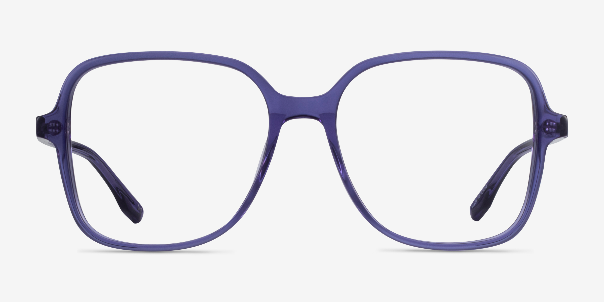 Bloom Clear Purple AcétateMontures de lunettes de vue d'EyeBuyDirect, Vue de Face