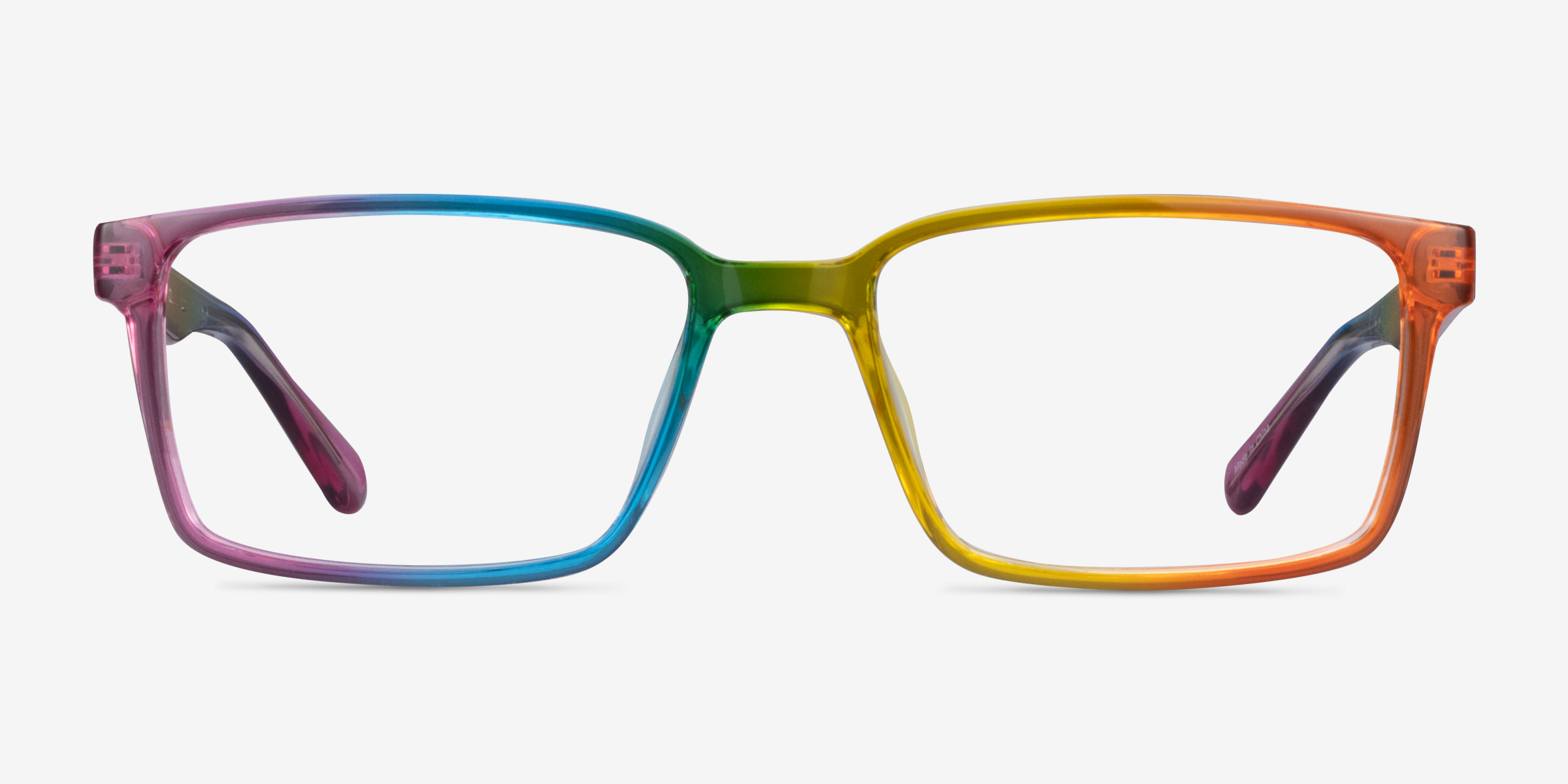Unity Arc-en-ciel PlastiqueMontures de lunettes de vue d'EyeBuyDirect, Vue de Face