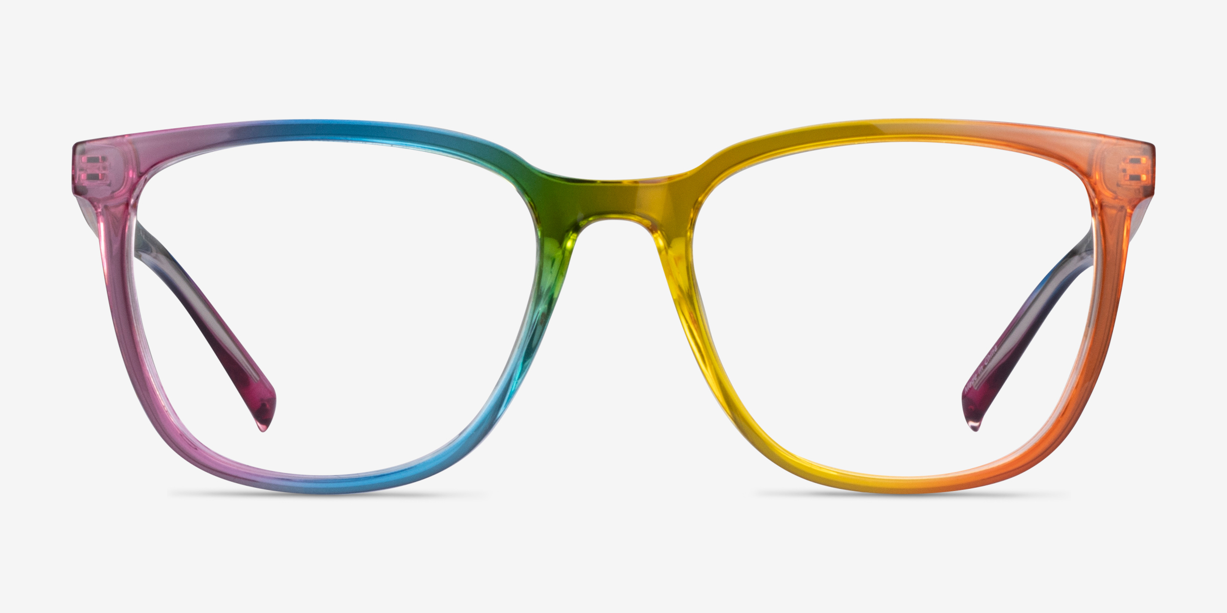 Optimist Arc-en-ciel PlastiqueMontures de lunettes de vue d'EyeBuyDirect, Vue de Face
