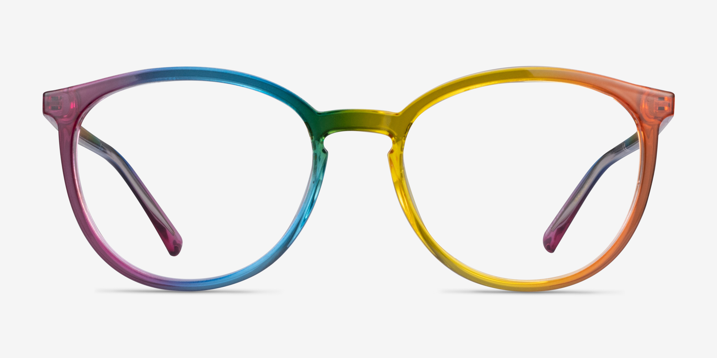 Joyful Arc-en-ciel PlastiqueMontures de lunettes de vue d'EyeBuyDirect, Vue de Face