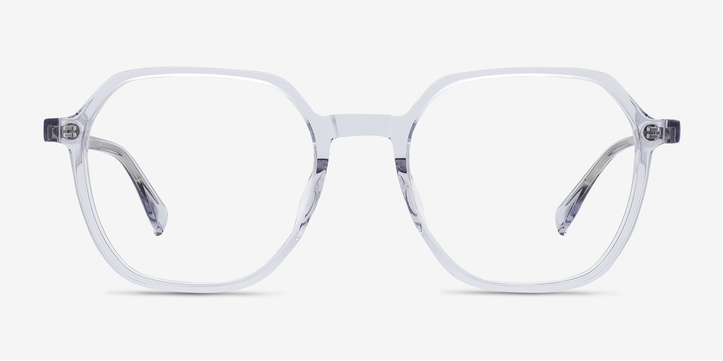 Oscar Transparent AcétateMontures de lunettes de vue d'EyeBuyDirect, Vue de Face