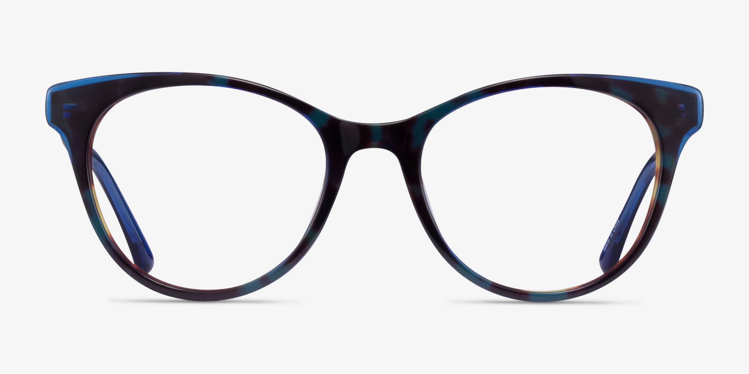 Cloris Blue Tortoise AcétateMontures de lunettes de vue d'EyeBuyDirect, Vue de Face