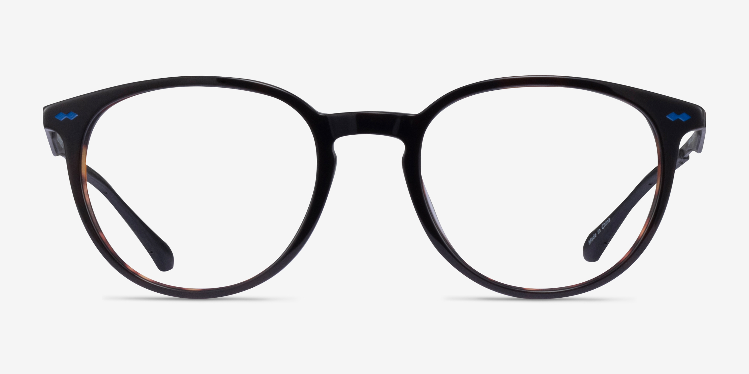 Sammy Tortoise Black MétalMontures de lunettes de vue d'EyeBuyDirect, Vue de Face