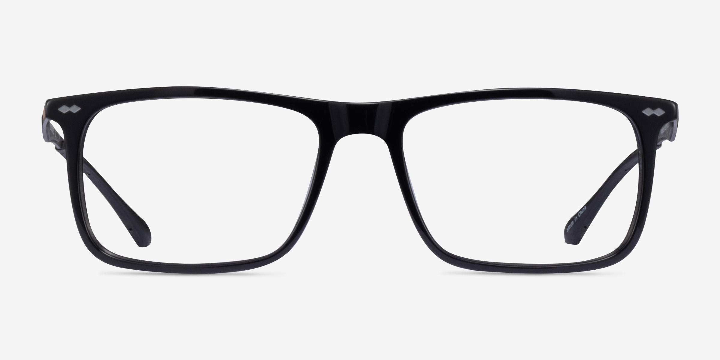 Patience Noir MétalMontures de lunettes de vue d'EyeBuyDirect, Vue de Face