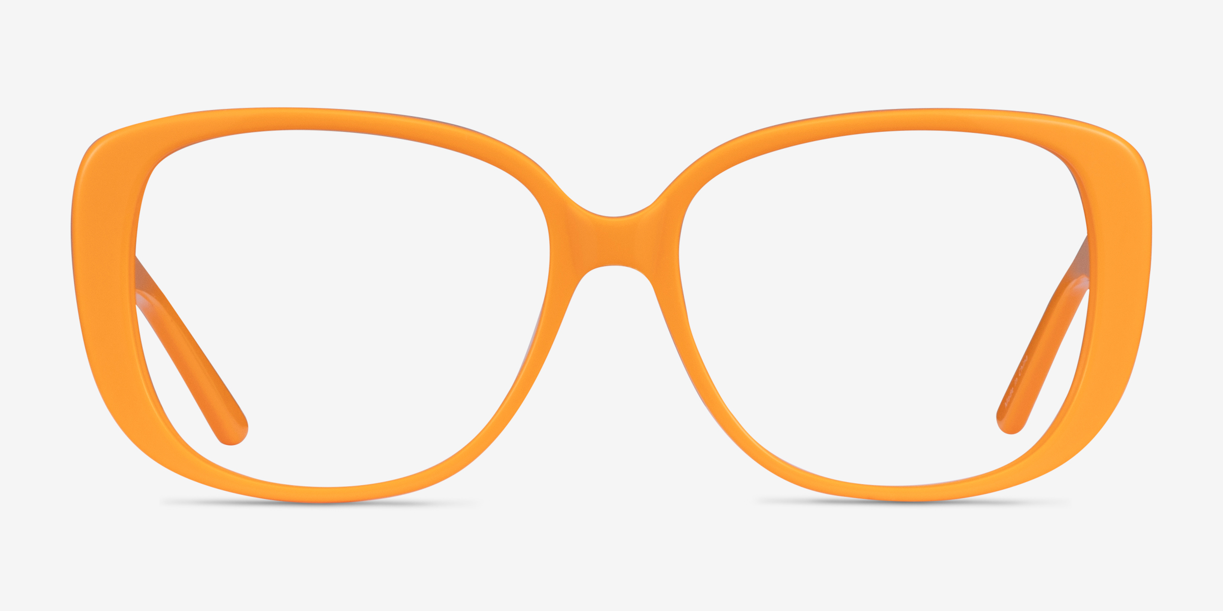 Mileva Orange AcétateMontures de lunettes de vue d'EyeBuyDirect, Vue de Face