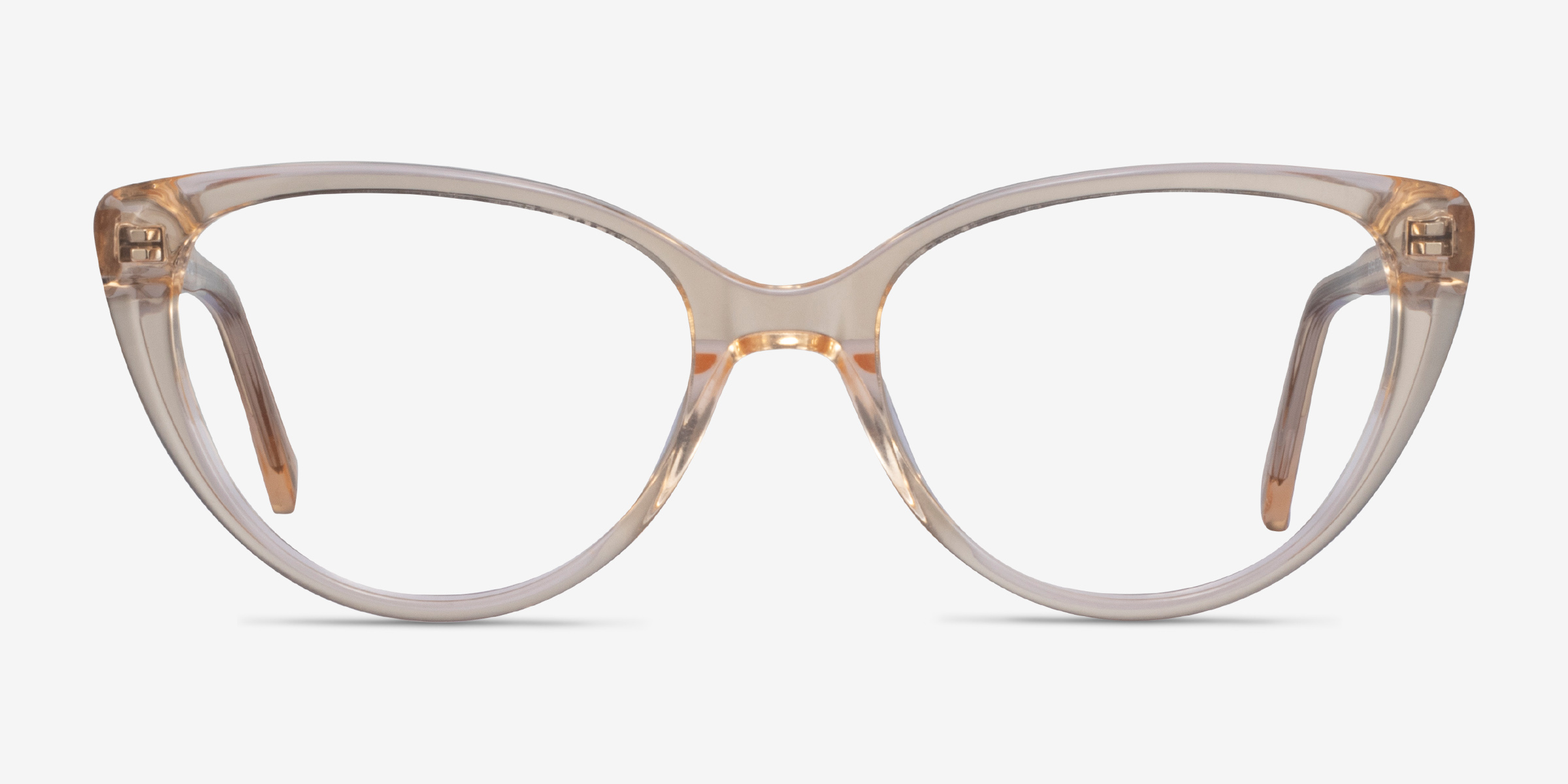 Cali Clear Yellow AcétateMontures de lunettes de vue d'EyeBuyDirect, Vue de Face