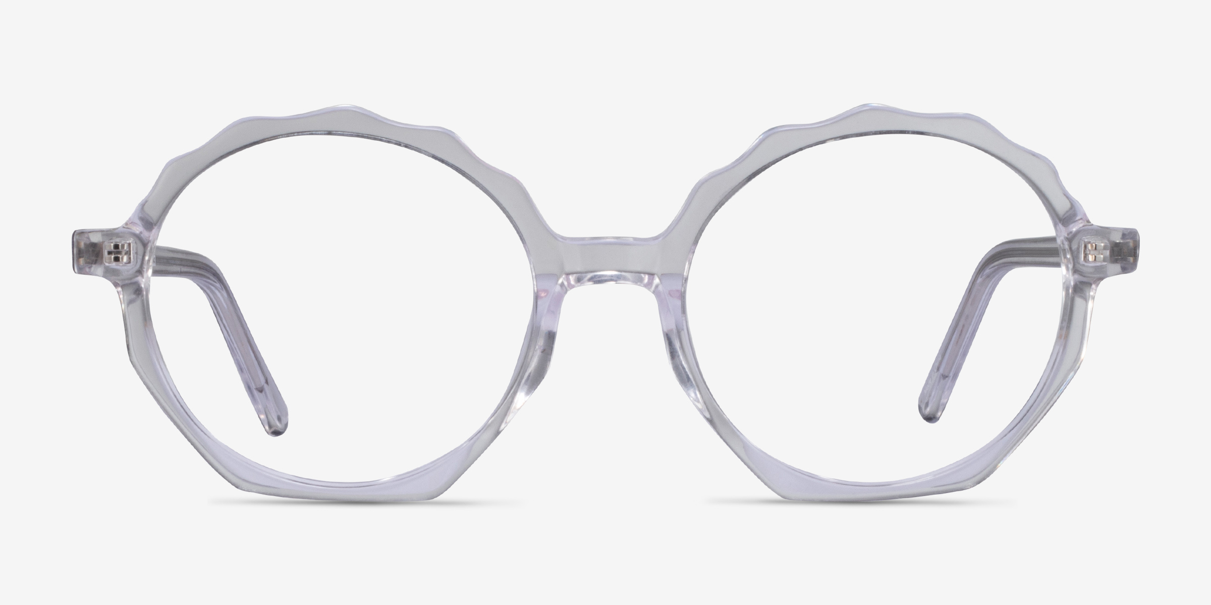 Anemone Transparent AcétateMontures de lunettes de vue d'EyeBuyDirect, Vue de Face