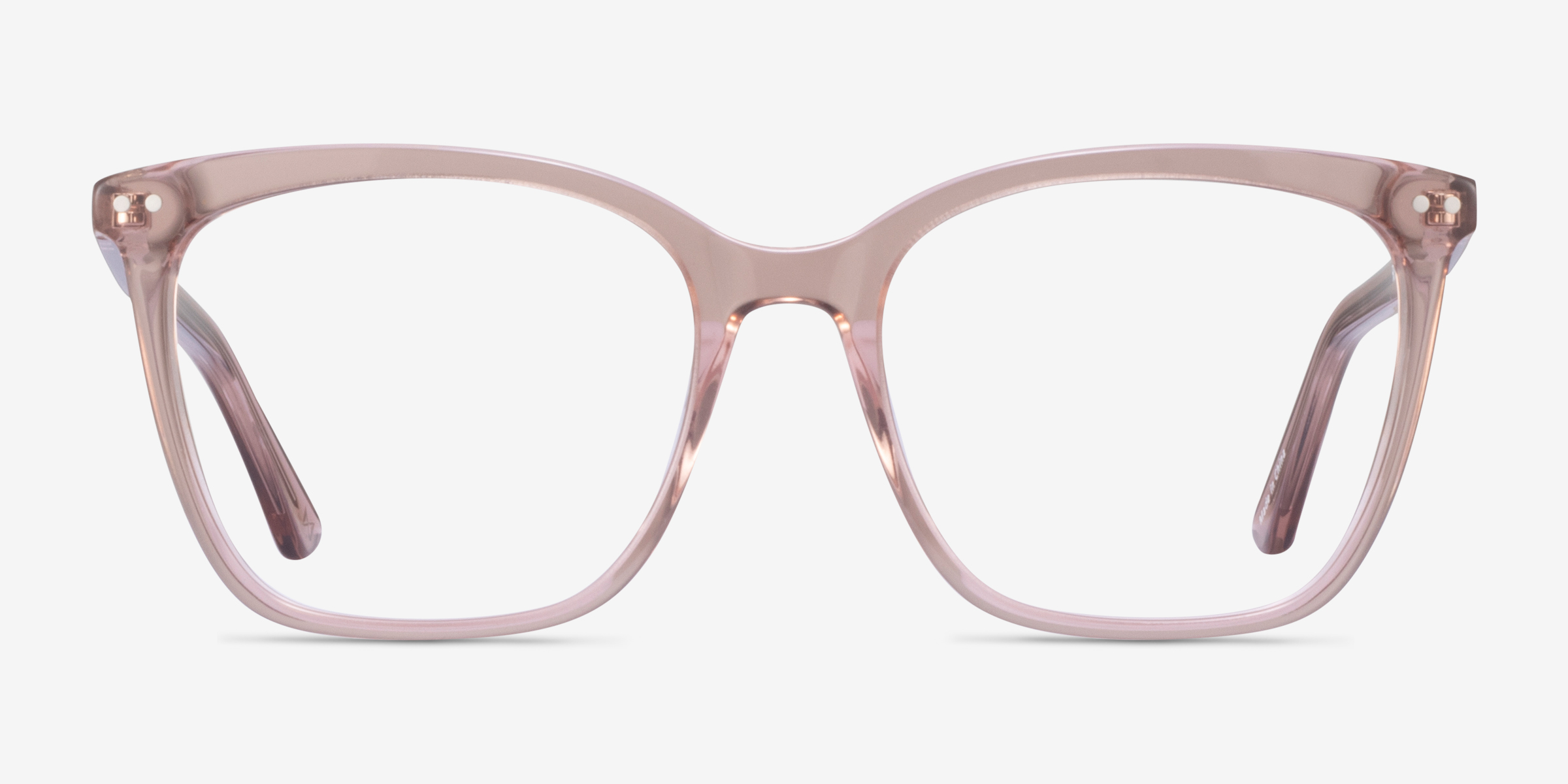 Meliora Clear Pink Éco-responsableMontures de lunettes de vue d'EyeBuyDirect, Vue de Face