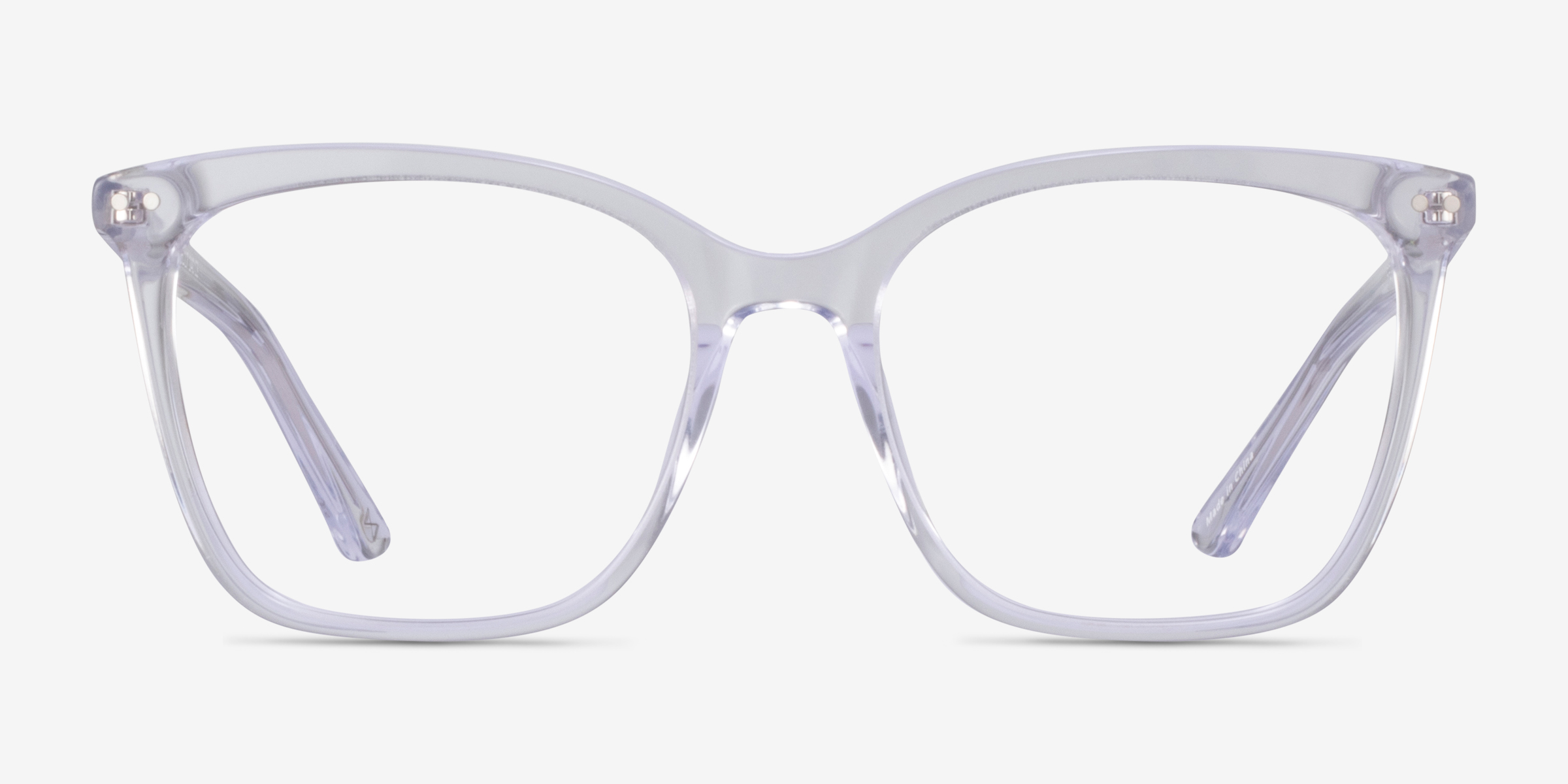 Meliora Transparent Éco-responsableMontures de lunettes de vue d'EyeBuyDirect, Vue de Face
