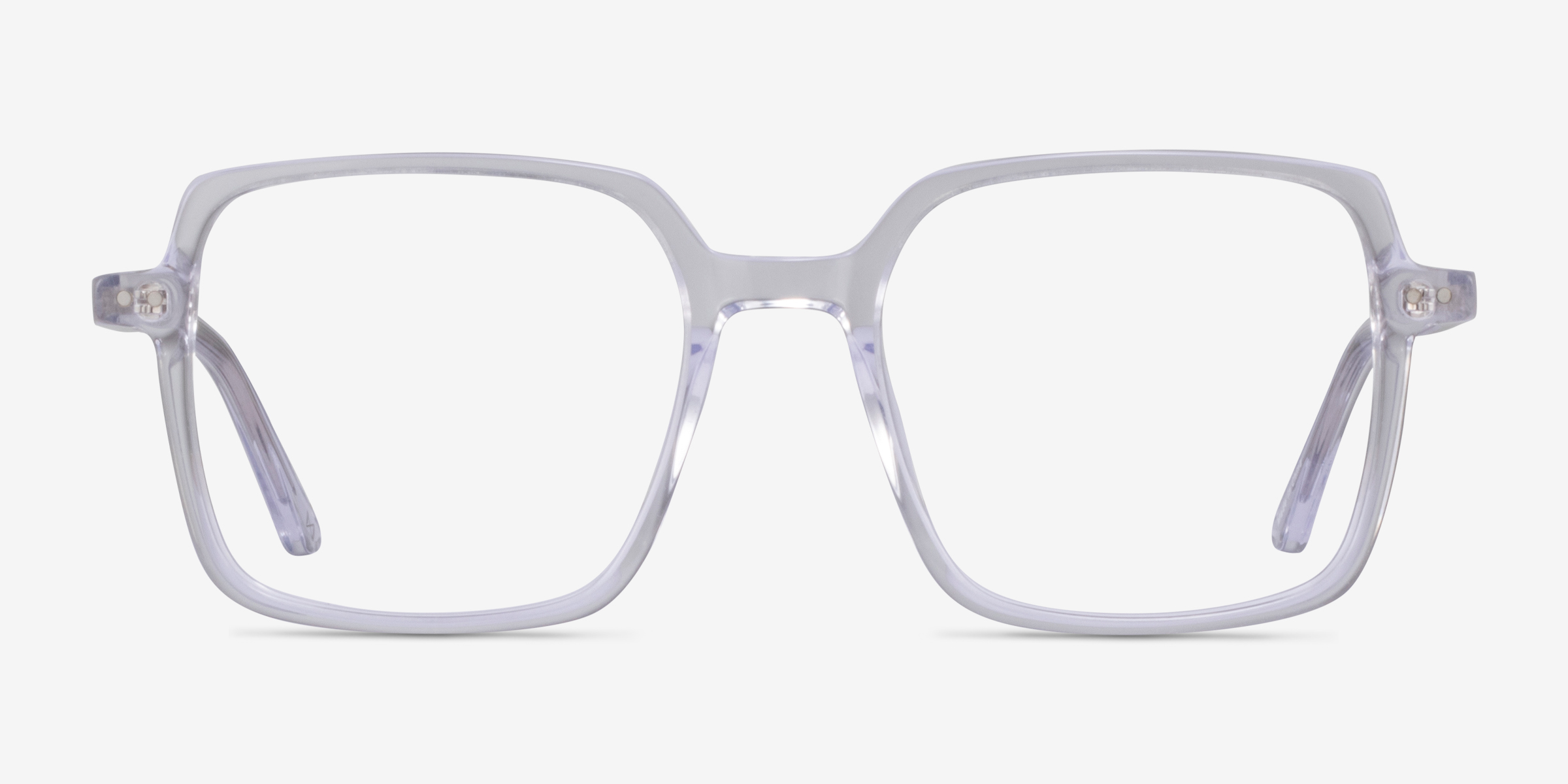 Yoko Transparent Éco-responsableMontures de lunettes de vue d'EyeBuyDirect, Vue de Face