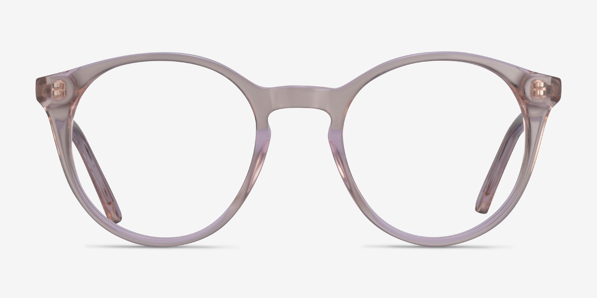 Latta Clear Pink AcétateMontures de lunettes de vue d'EyeBuyDirect, Vue de Face