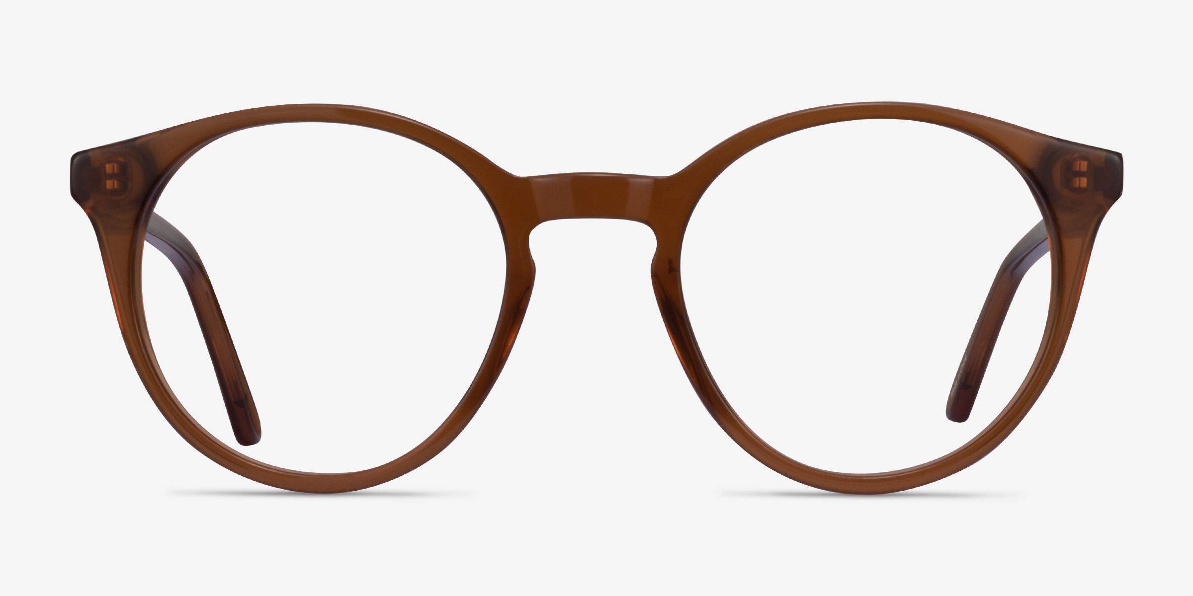 Latta Clear Brown AcétateMontures de lunettes de vue d'EyeBuyDirect, Vue de Face
