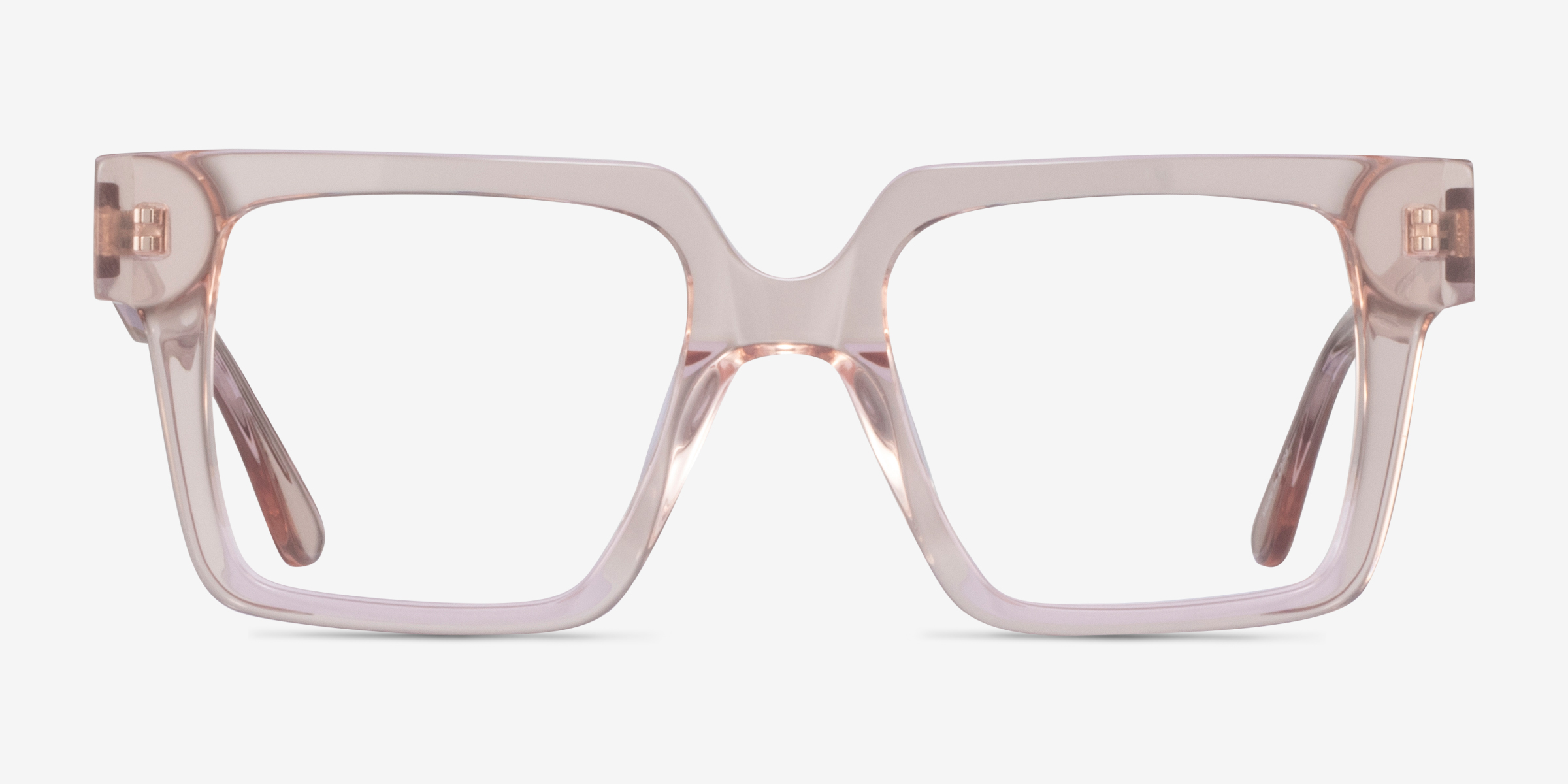 Granada Clear Pink AcétateMontures de lunettes de vue d'EyeBuyDirect, Vue de Face