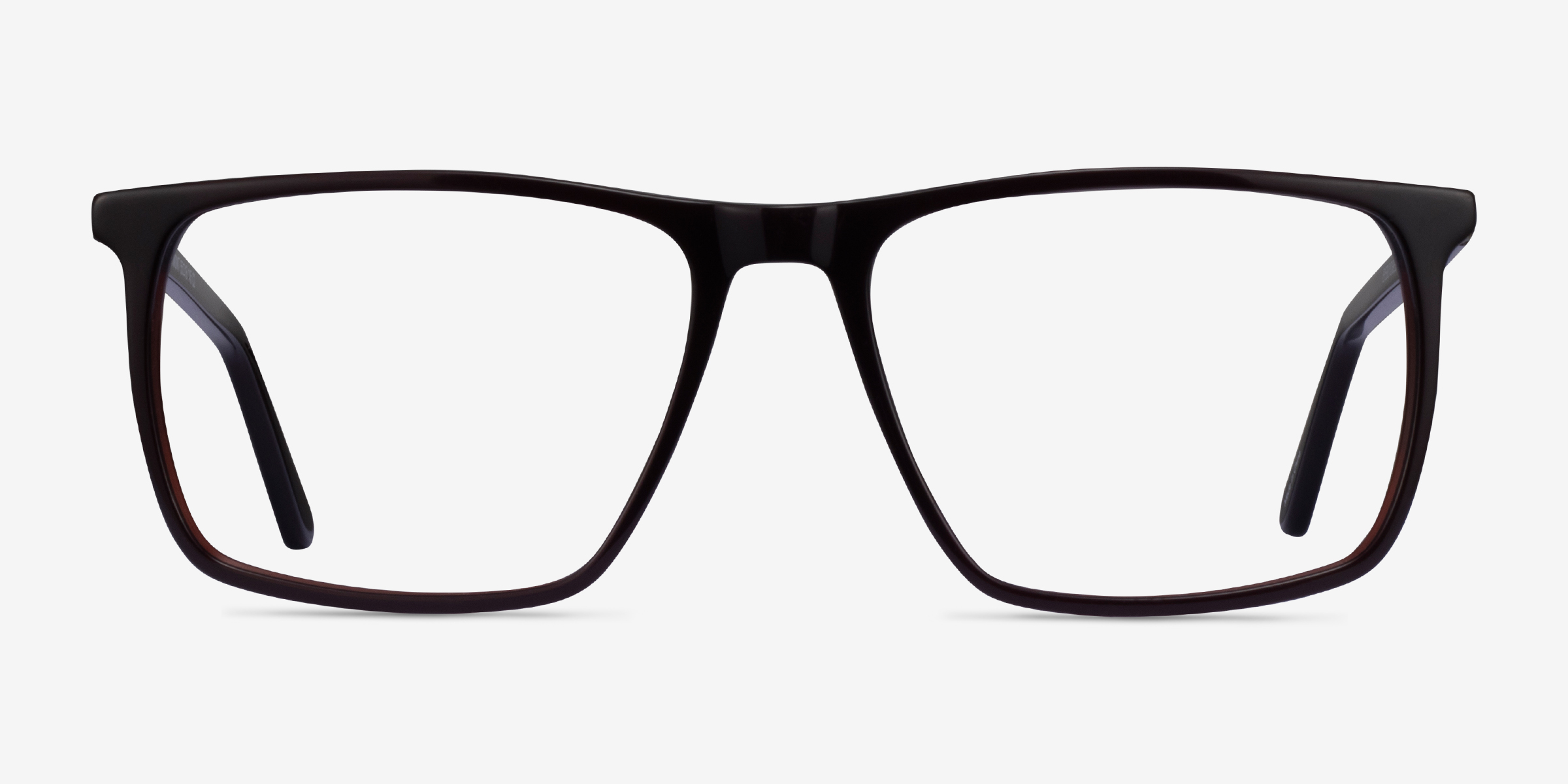 Fairmont Marron foncé AcétateMontures de lunettes de vue d'EyeBuyDirect, Vue de Face
