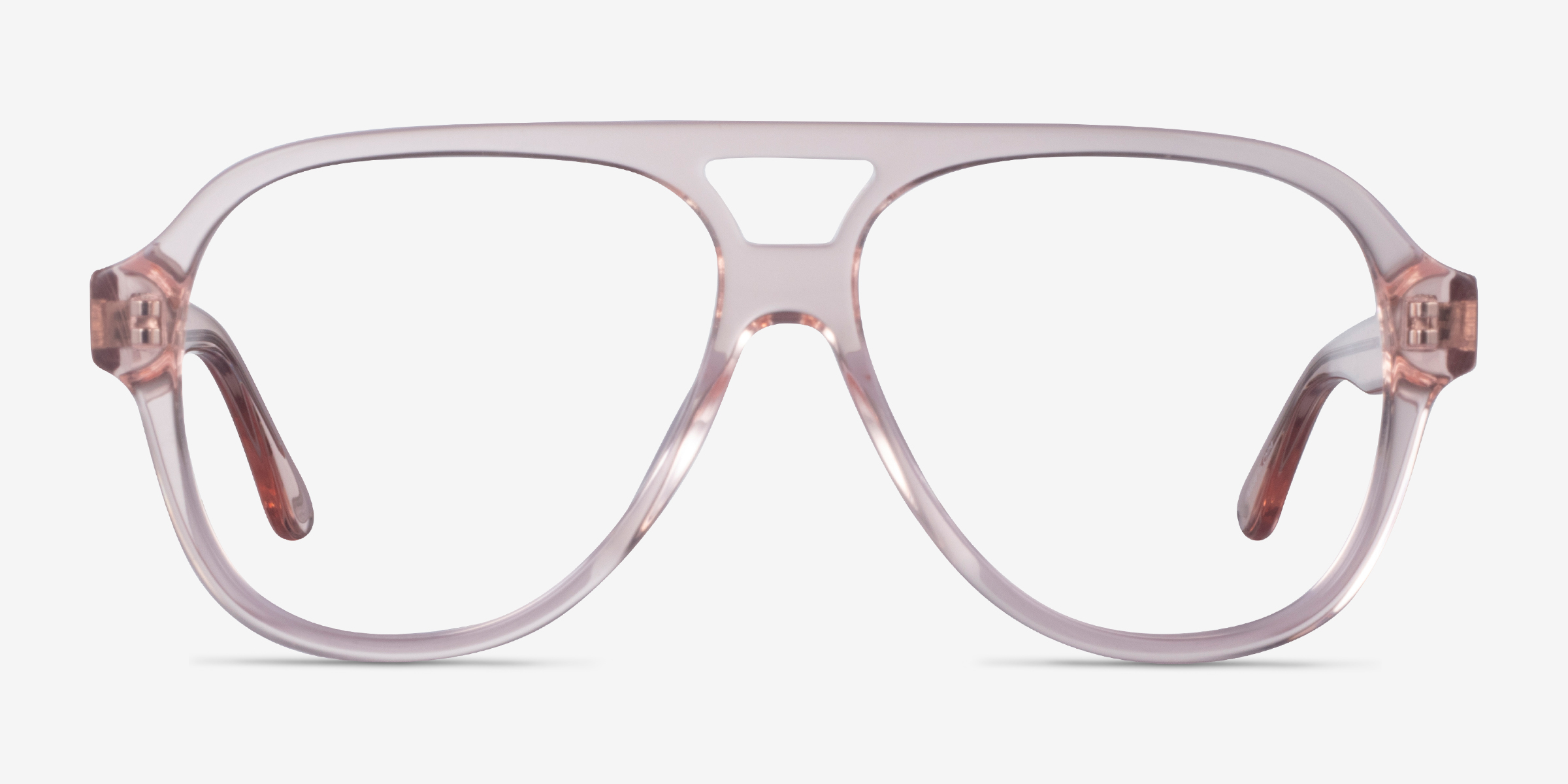 Iggy Clear Pink AcétateMontures de lunettes de vue d'EyeBuyDirect, Vue de Face