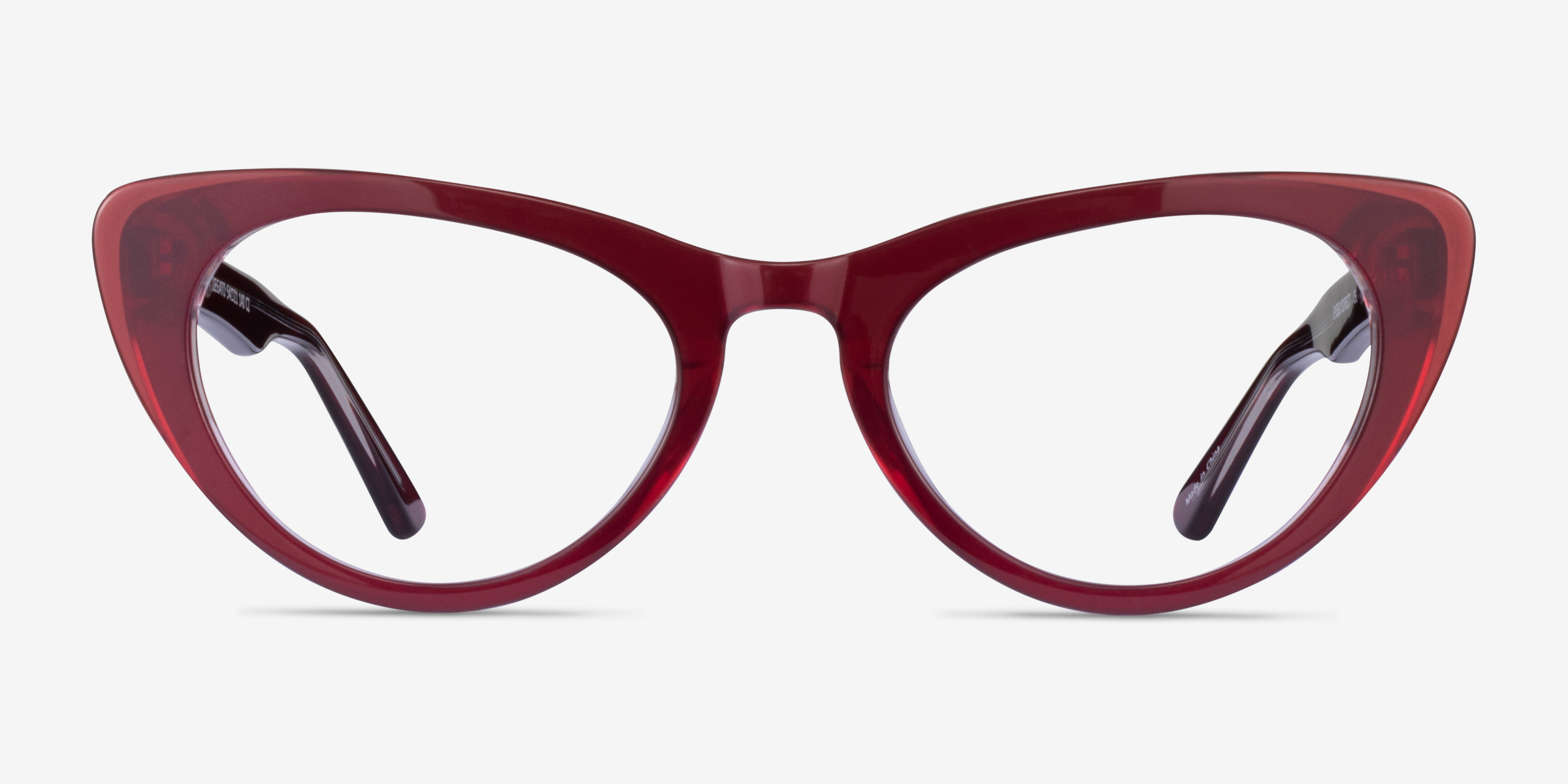 Legato Burgundy AcétateMontures de lunettes de vue d'EyeBuyDirect, Vue de Face