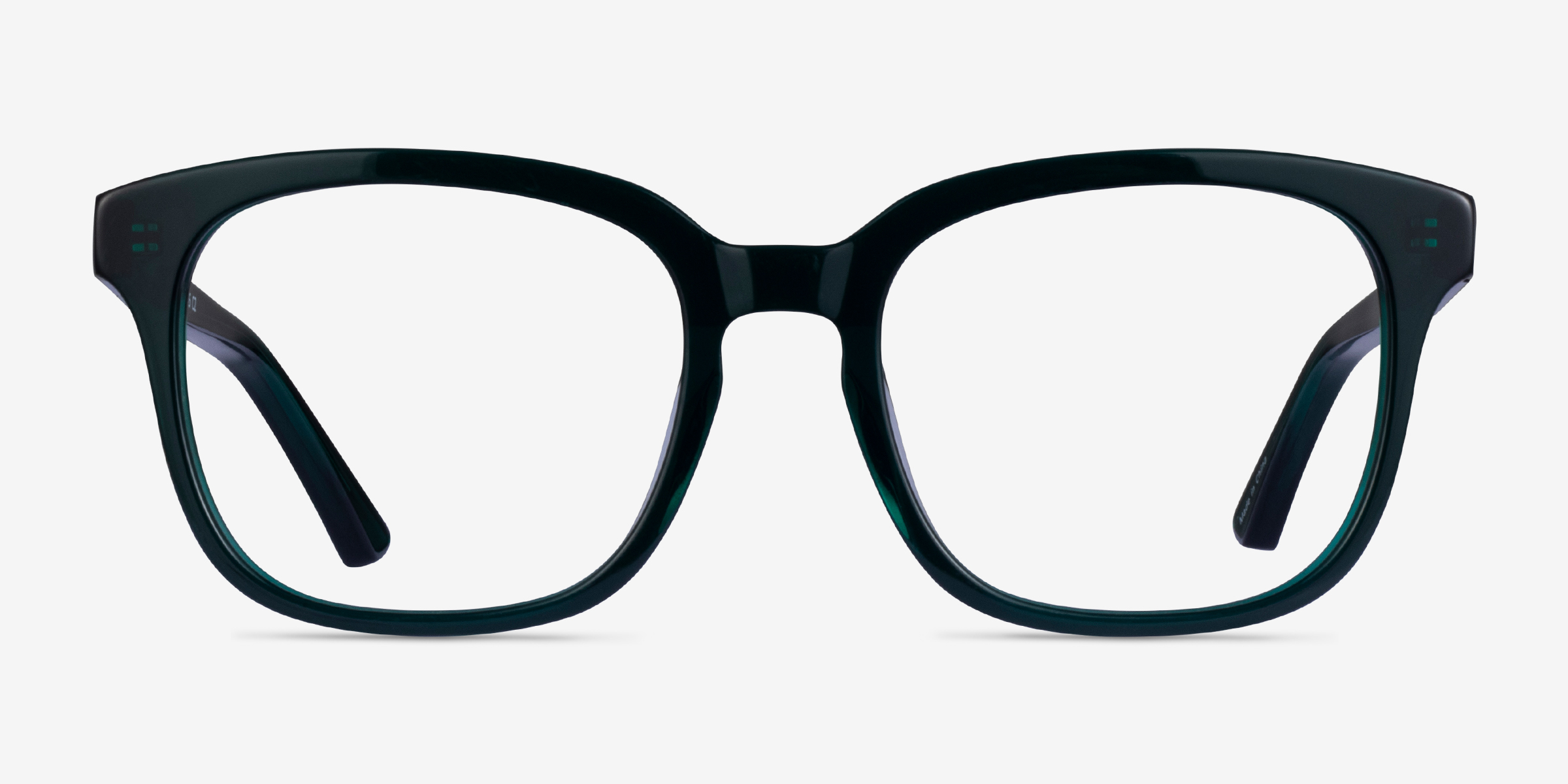 Zesty Vert foncé AcétateMontures de lunettes de vue d'EyeBuyDirect, Vue de Face