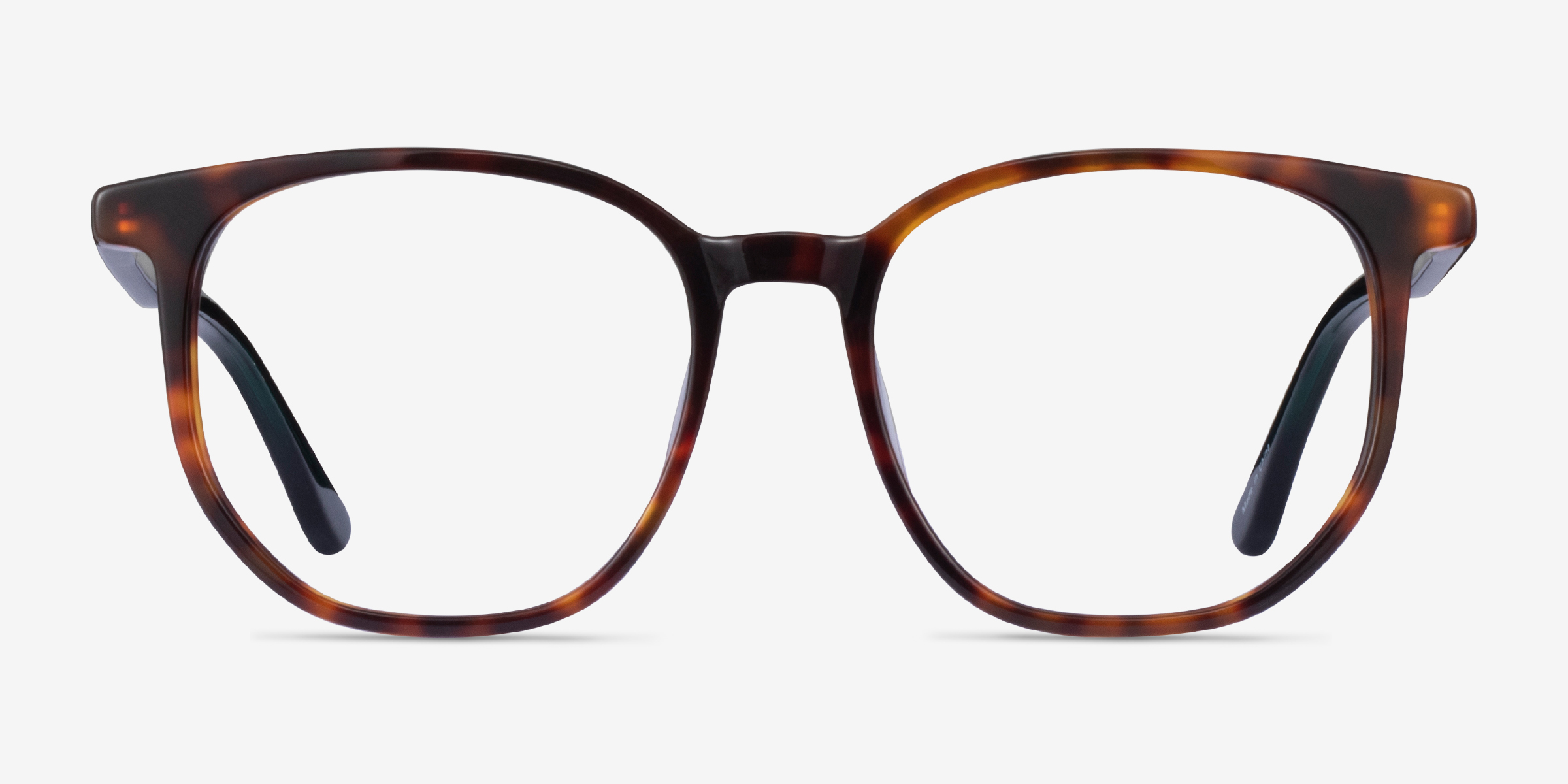 Observation Tortoise Dark Green AcétateMontures de lunettes de vue d'EyeBuyDirect, Vue de Face