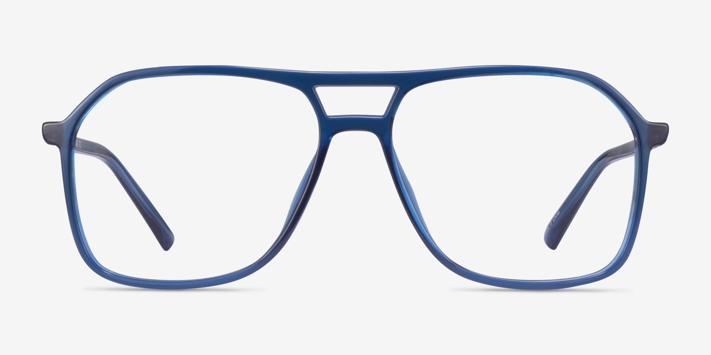 Encode Clear Navy PlastiqueMontures de lunettes de vue d'EyeBuyDirect, Vue de Face