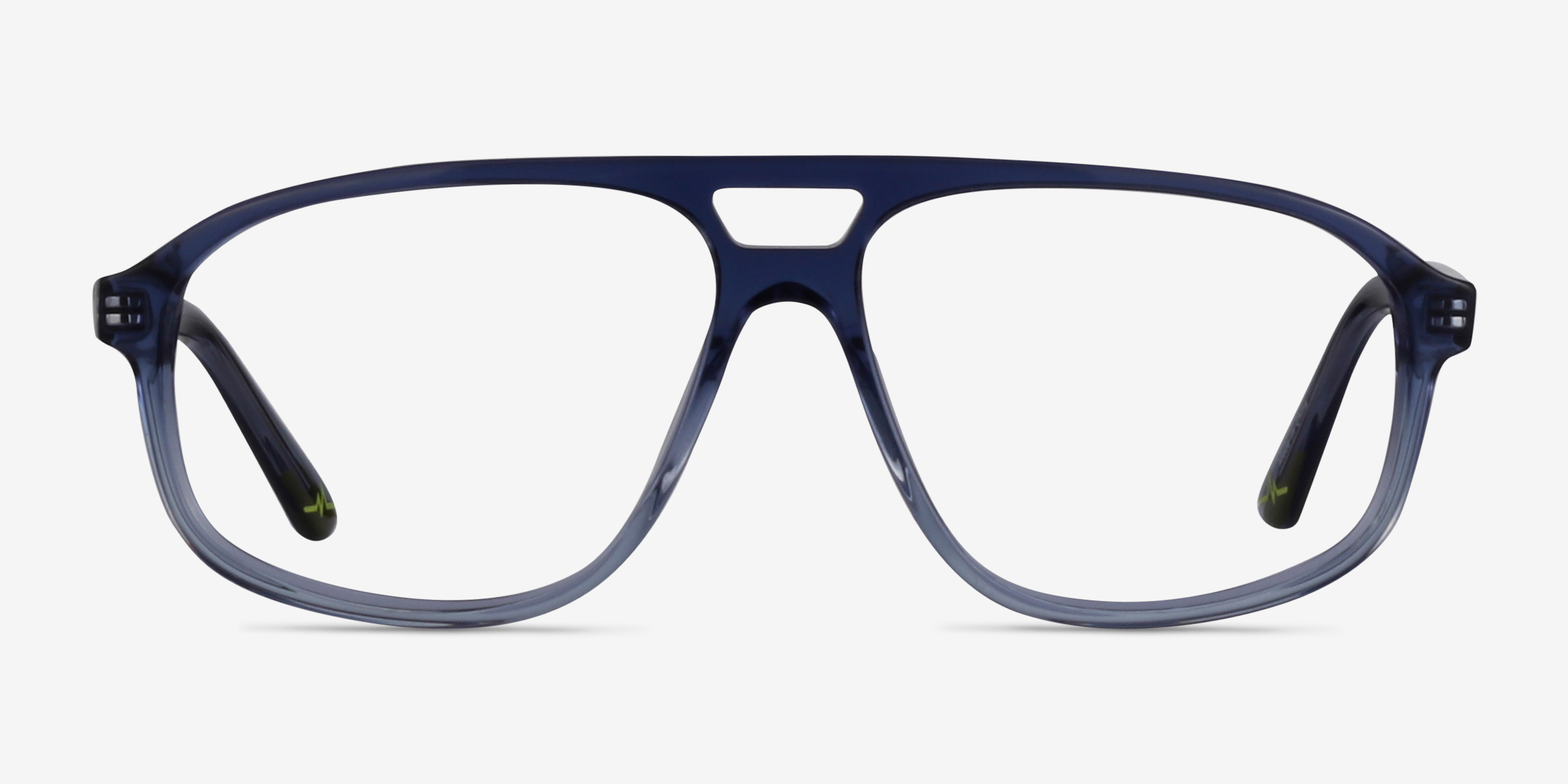 Volt Clear Blue AcétateMontures de lunettes de vue d'EyeBuyDirect, Vue de Face