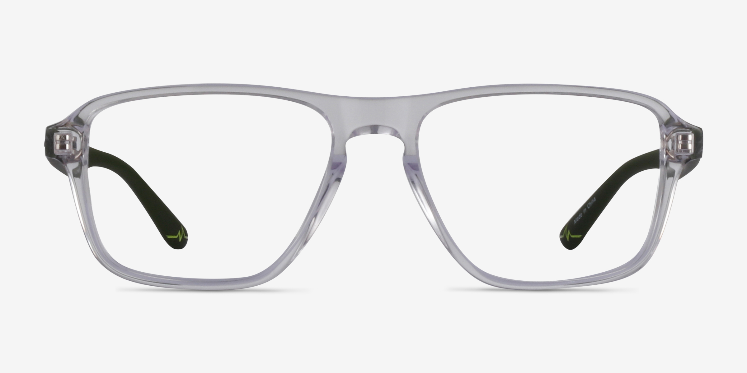 Euclid Transparent PlastiqueMontures de lunettes de vue d'EyeBuyDirect, Vue de Face