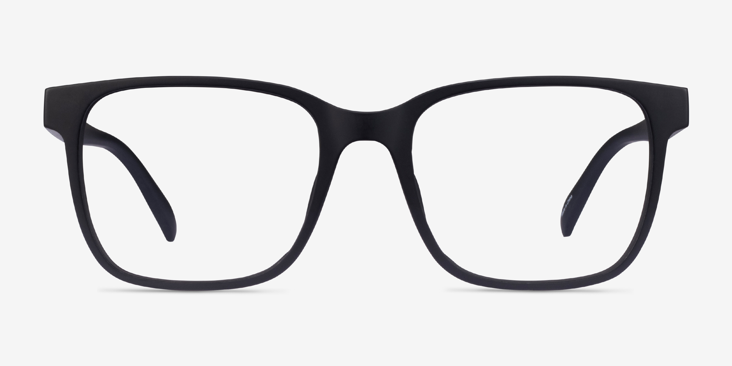 Alder Matte Black PlastiqueMontures de lunettes de vue d'EyeBuyDirect, Vue de Face