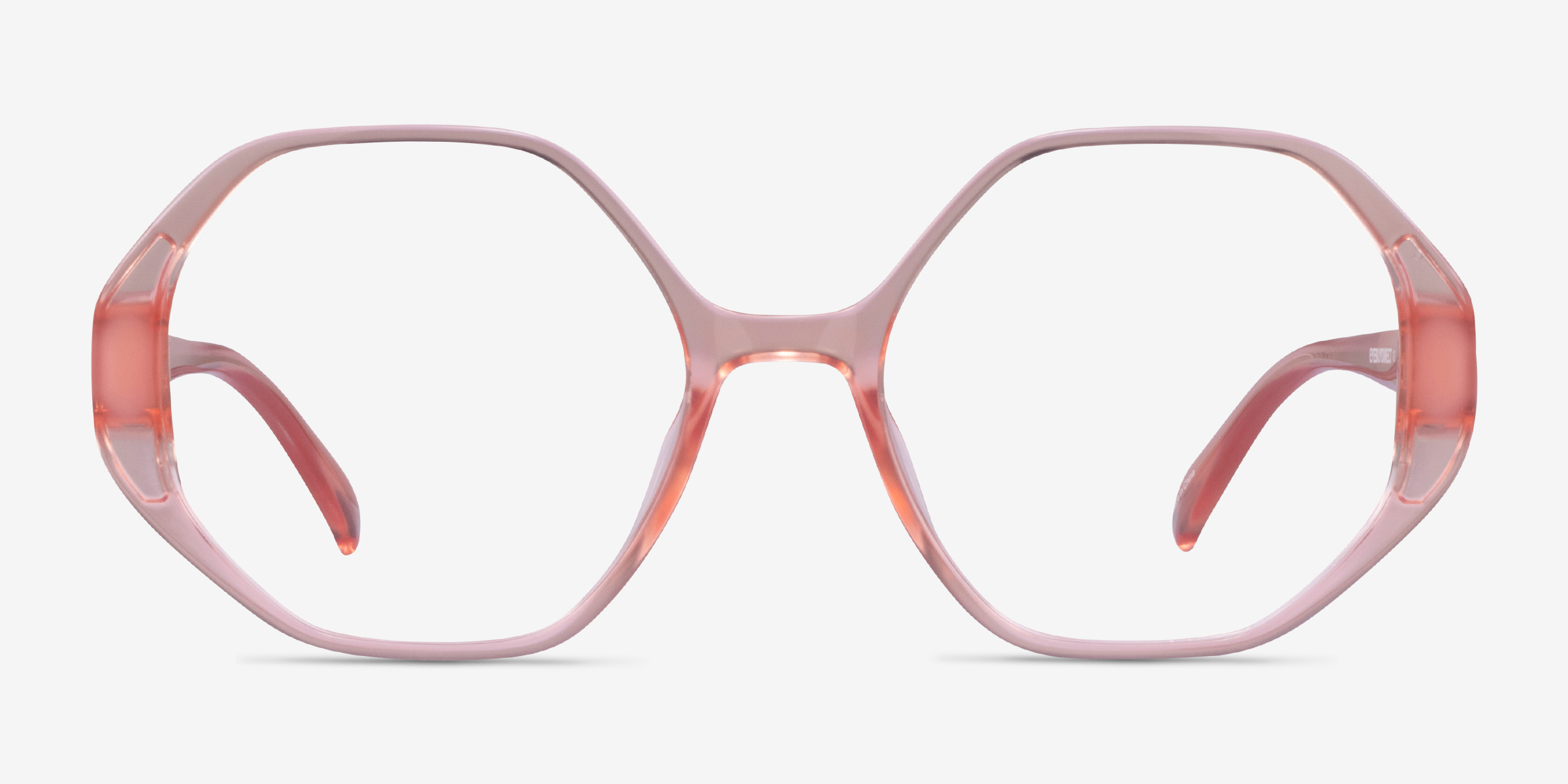 Cypress Clear Nude PlastiqueMontures de lunettes de vue d'EyeBuyDirect, Vue de Face