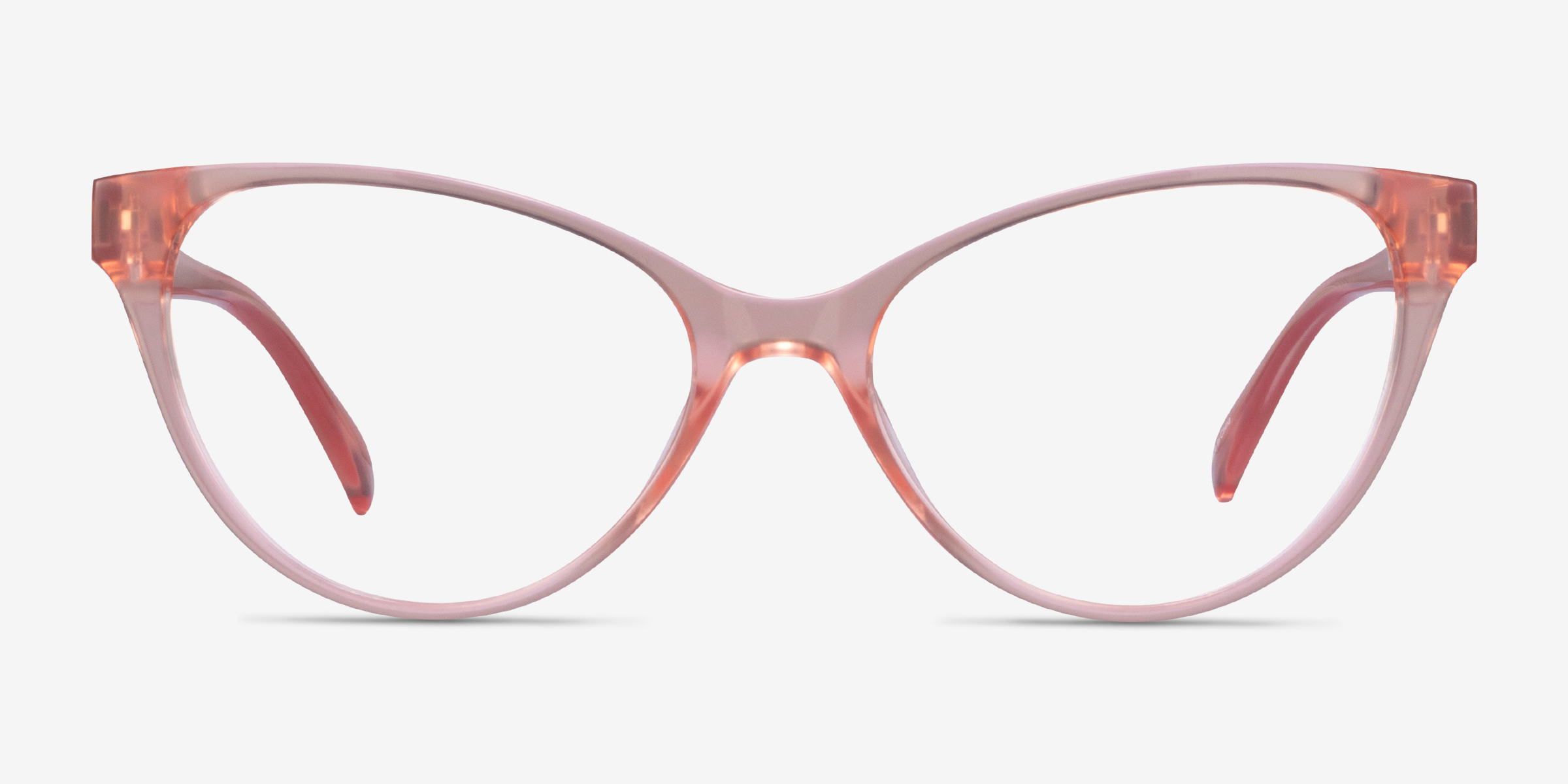 Lantana Clear Nude PlastiqueMontures de lunettes de vue d'EyeBuyDirect, Vue de Face